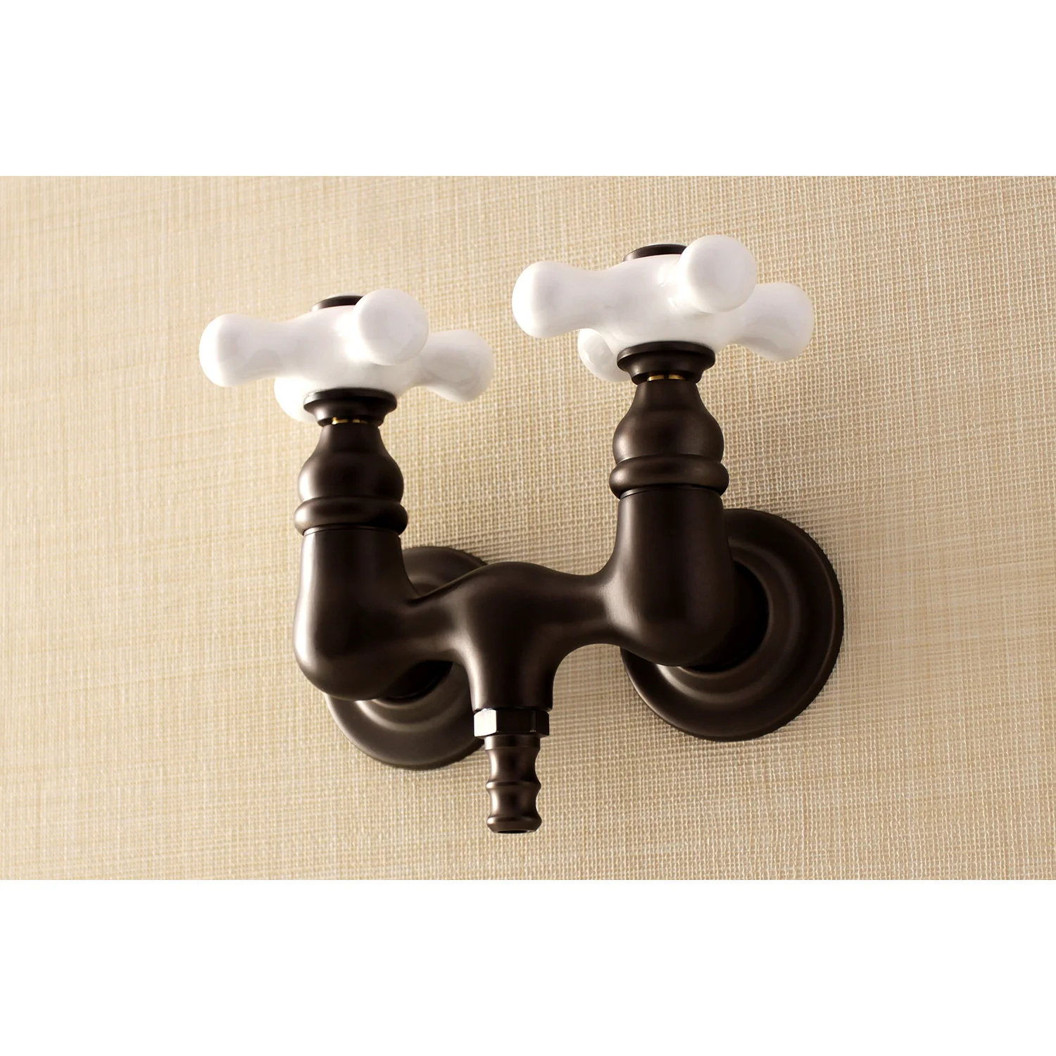 Kingston Heirloom AE39T5 - Aqua Vintage Two-Handle 2-Hole Tub Wall Mount Clawfoot Tub Faucet, Oil Rubbed Bronze - Image 3