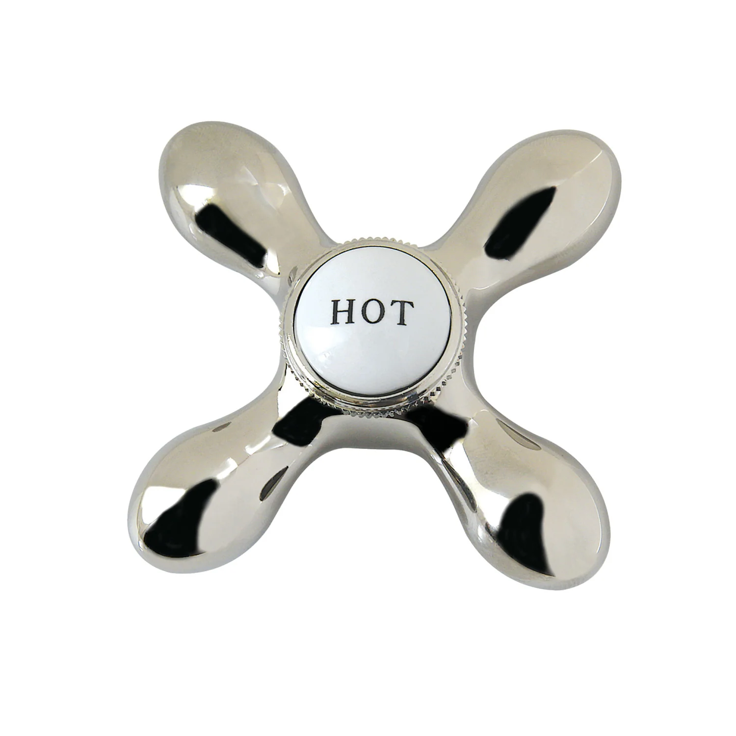 Kingston Aqua Vintage AEMX6H Brass Cross Handle (Hot Side), Polished Nickel