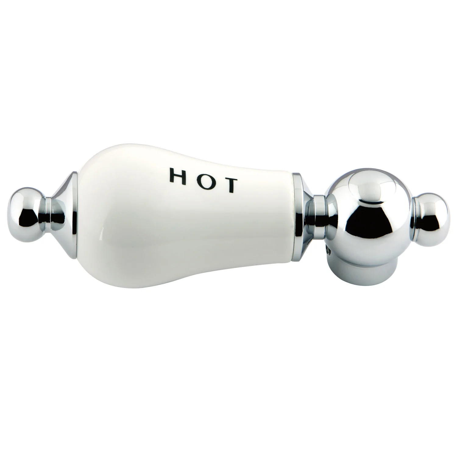 Kingston Aqua Vintage AEPL1H Porcelain Lever Handle (Hot Side), Polished Chrome