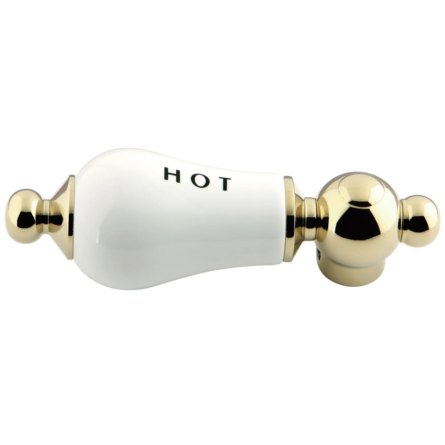 Kingston Aqua Vintage AEPL2H Porcelain Lever Handle (Hot Side), Polished Brass