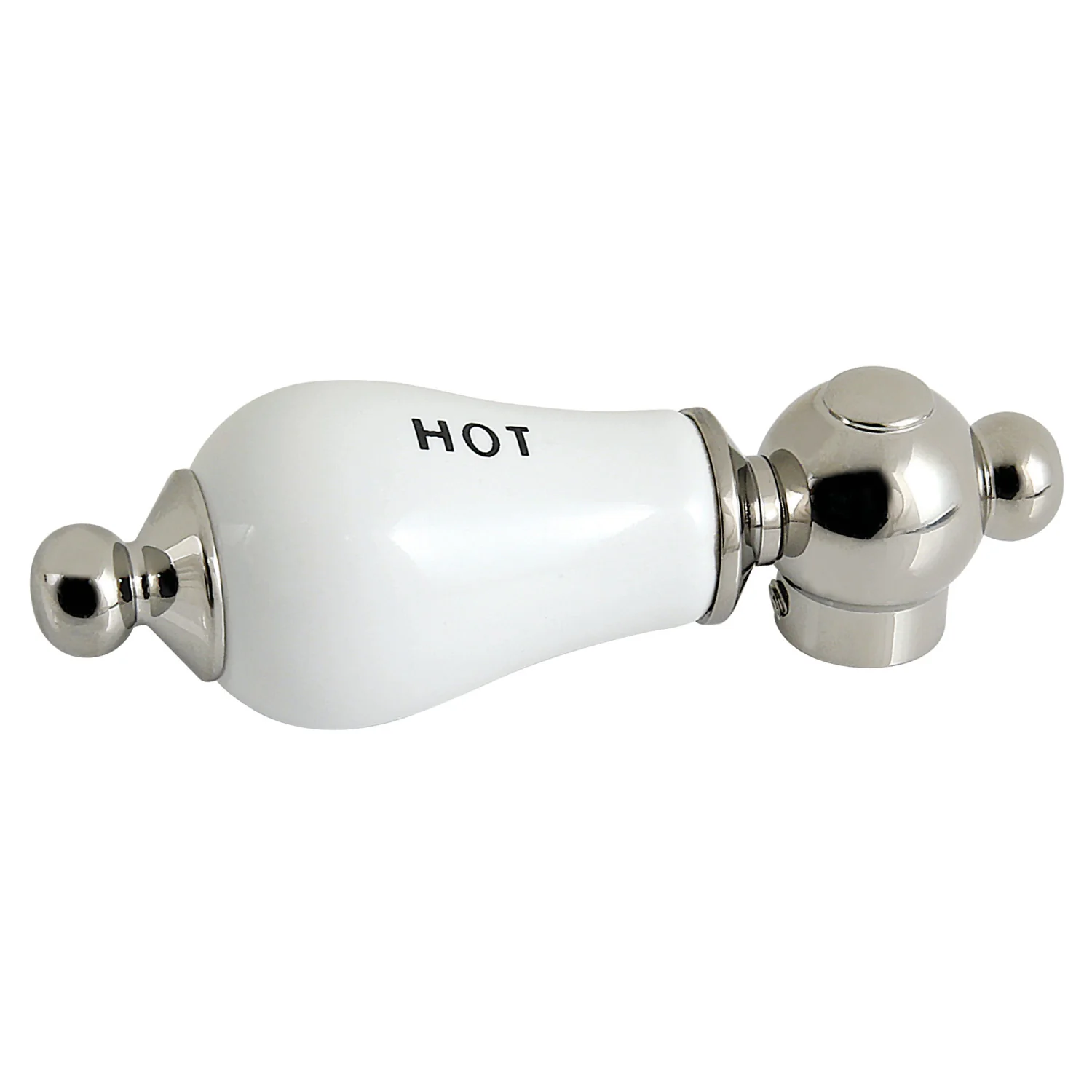 Kingston Aqua Vintage AEPL6H Porcelain Lever Handle (Hot Side), Polished Nickel
