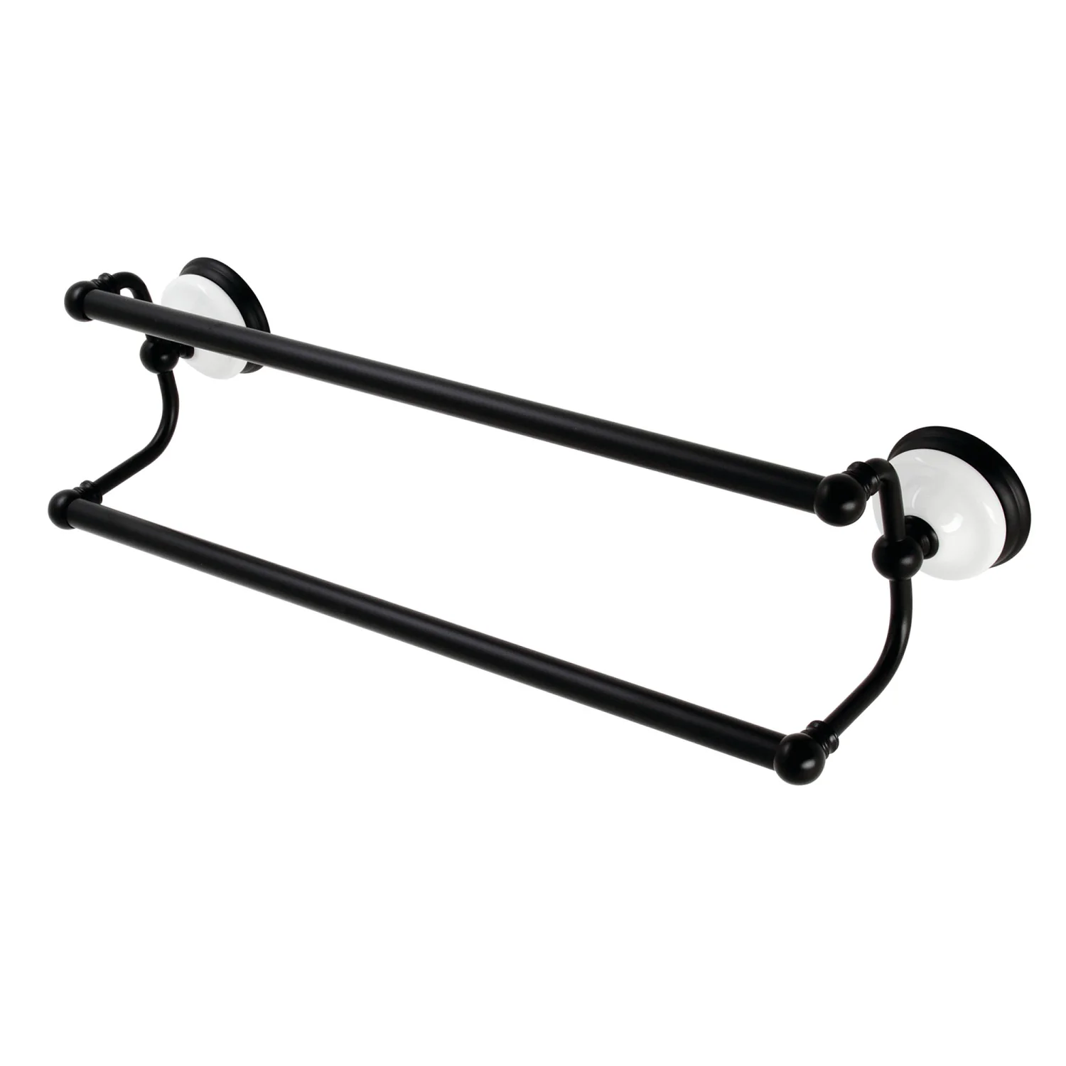 Kingston Heirloom BA11318MB - Vintage 18-Inch Double Towel Bar, Matte Black