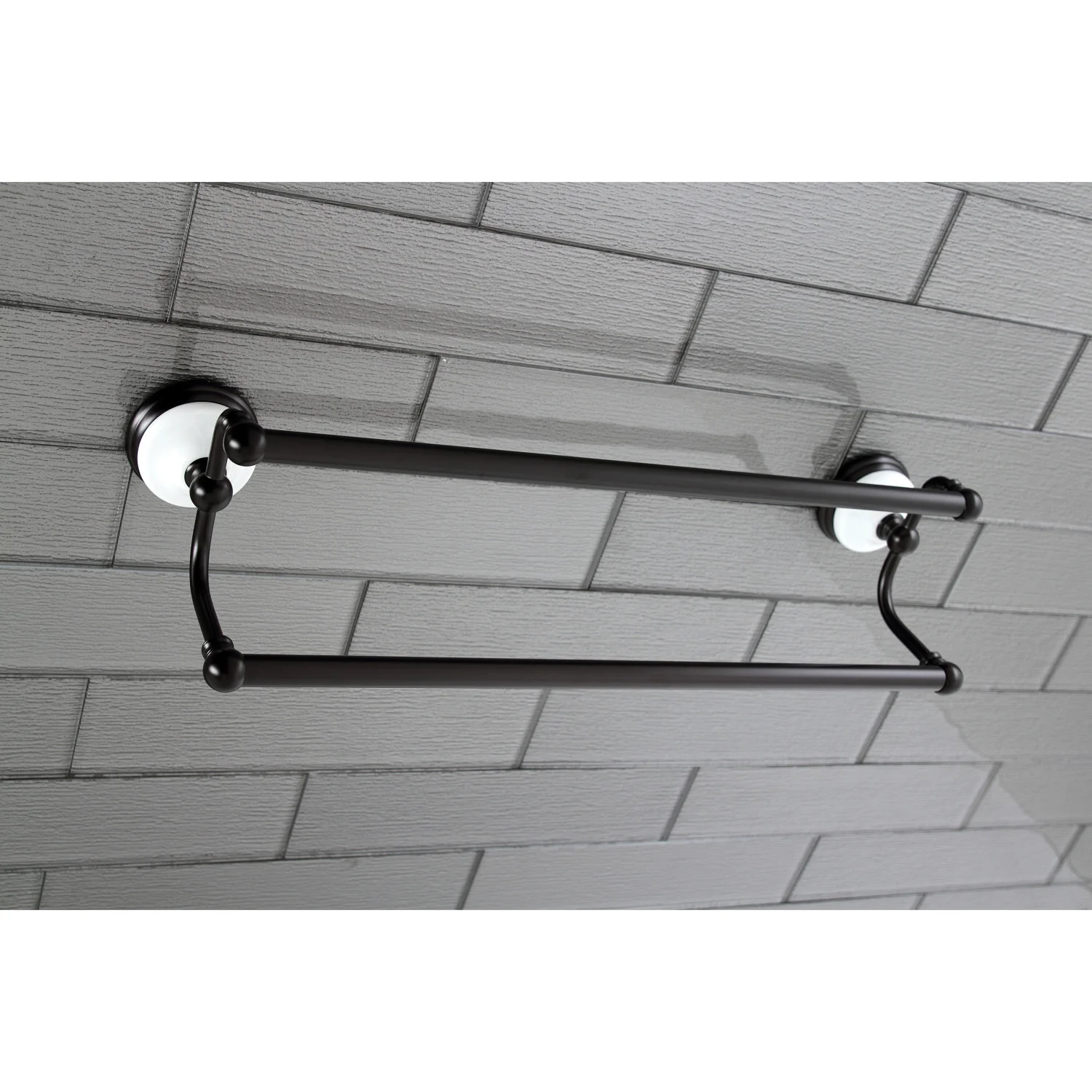 Kingston Heirloom BA11318ORB - Vintage 18-Inch Double Towel Bar, Oil Rubbed Bronze - Image 2