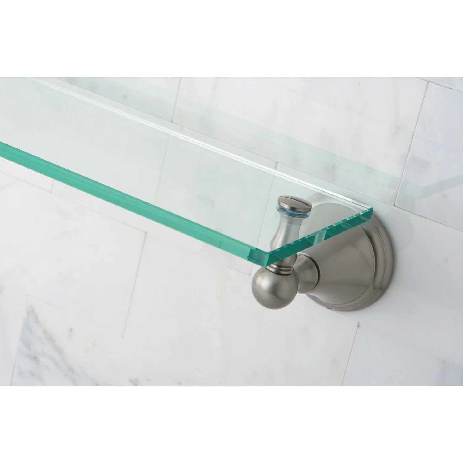 Kingston Governor BA2979SN Glass Shelf, Brushed Nickel - Image 3