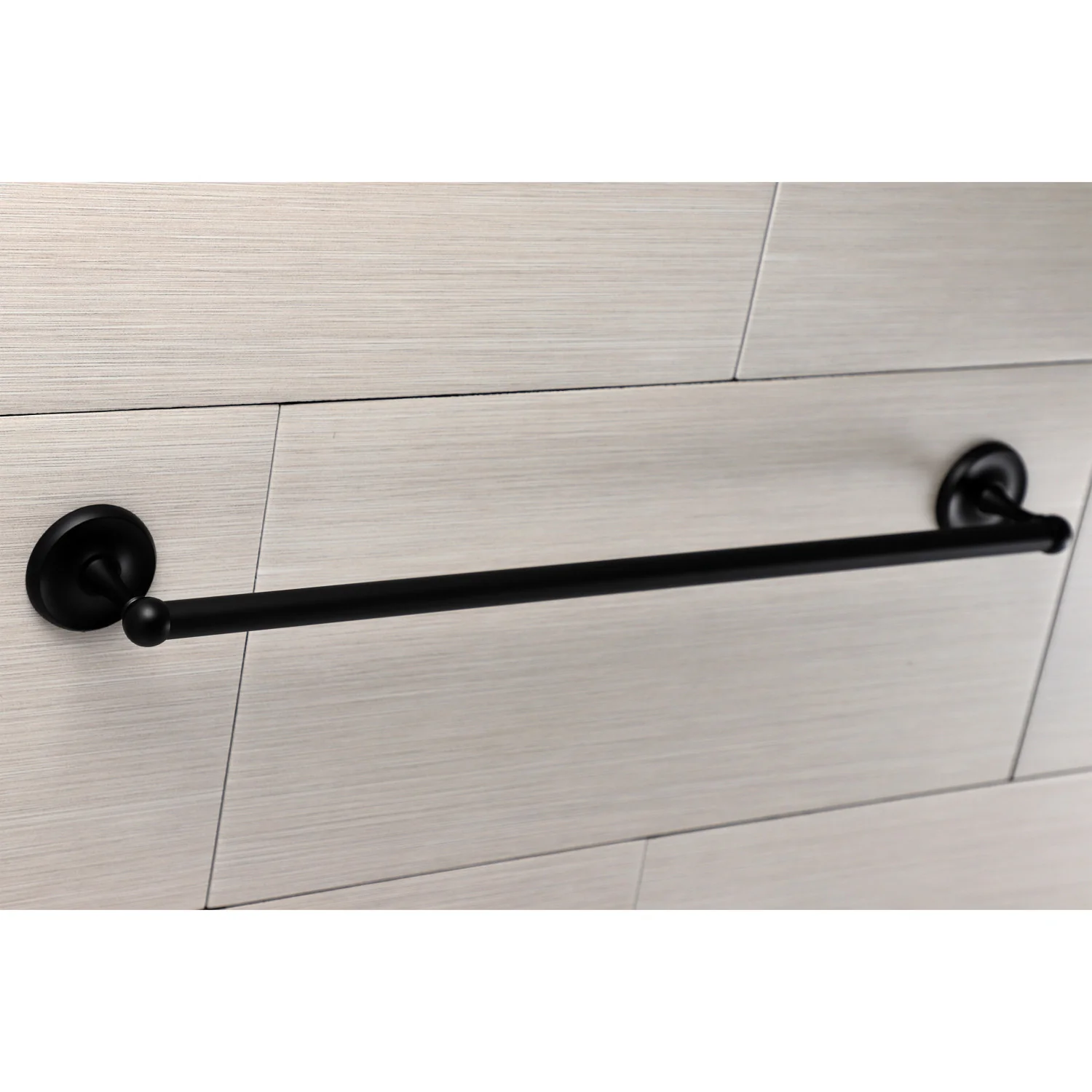 Kingston Heirloom BA311MB - Classic 24-Inch Single Towel Bar, Matte Black - Image 2