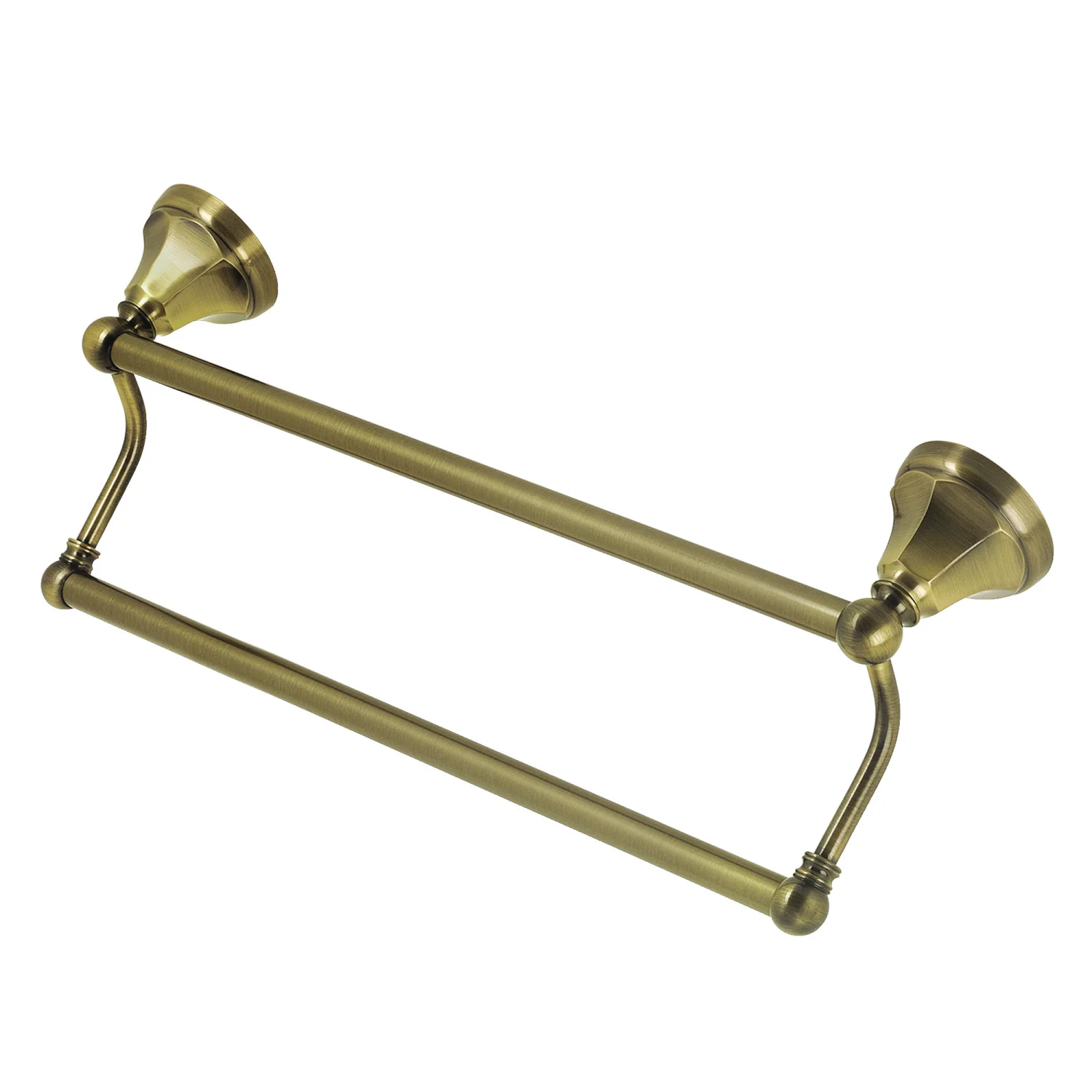 Kingston Tulare BA481318AB - Metropolitan 18-Inch Double Towel Bar, Antique Brass