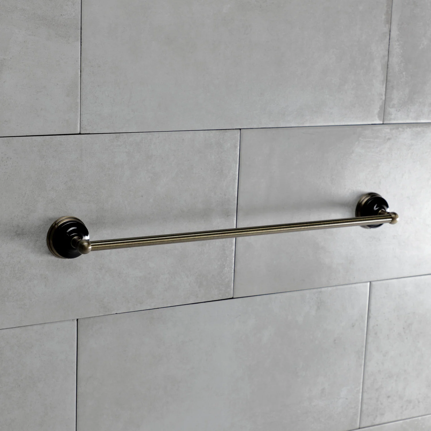 Kingston Heirloom BA9111AB - Water Onyx 24-Inch Single Towel Bar, Antique Brass - Image 2