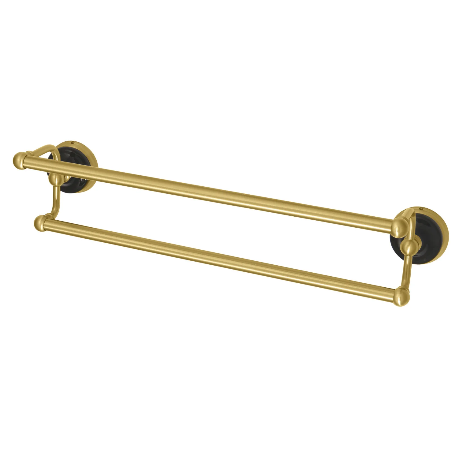 Kingston Heirloom BA91318BB - Water Onyx 18-Inch Double Towel Bar, Brushed Brass