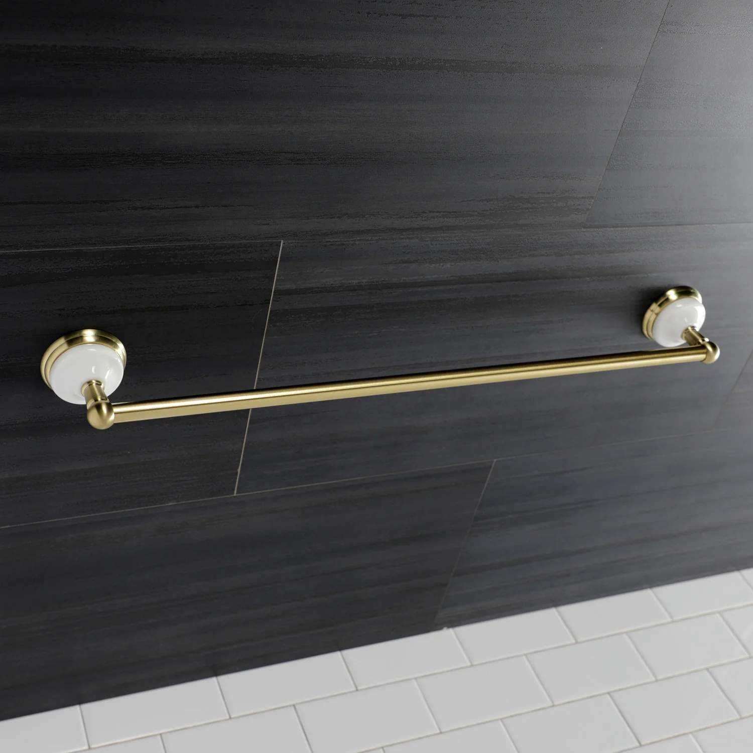 Kingston Heirloom BAK1111478BB - Victorian 4-Piece 24-Inch Towel Bar Bathroom Accessory Set, Brushed Brass - Image 3