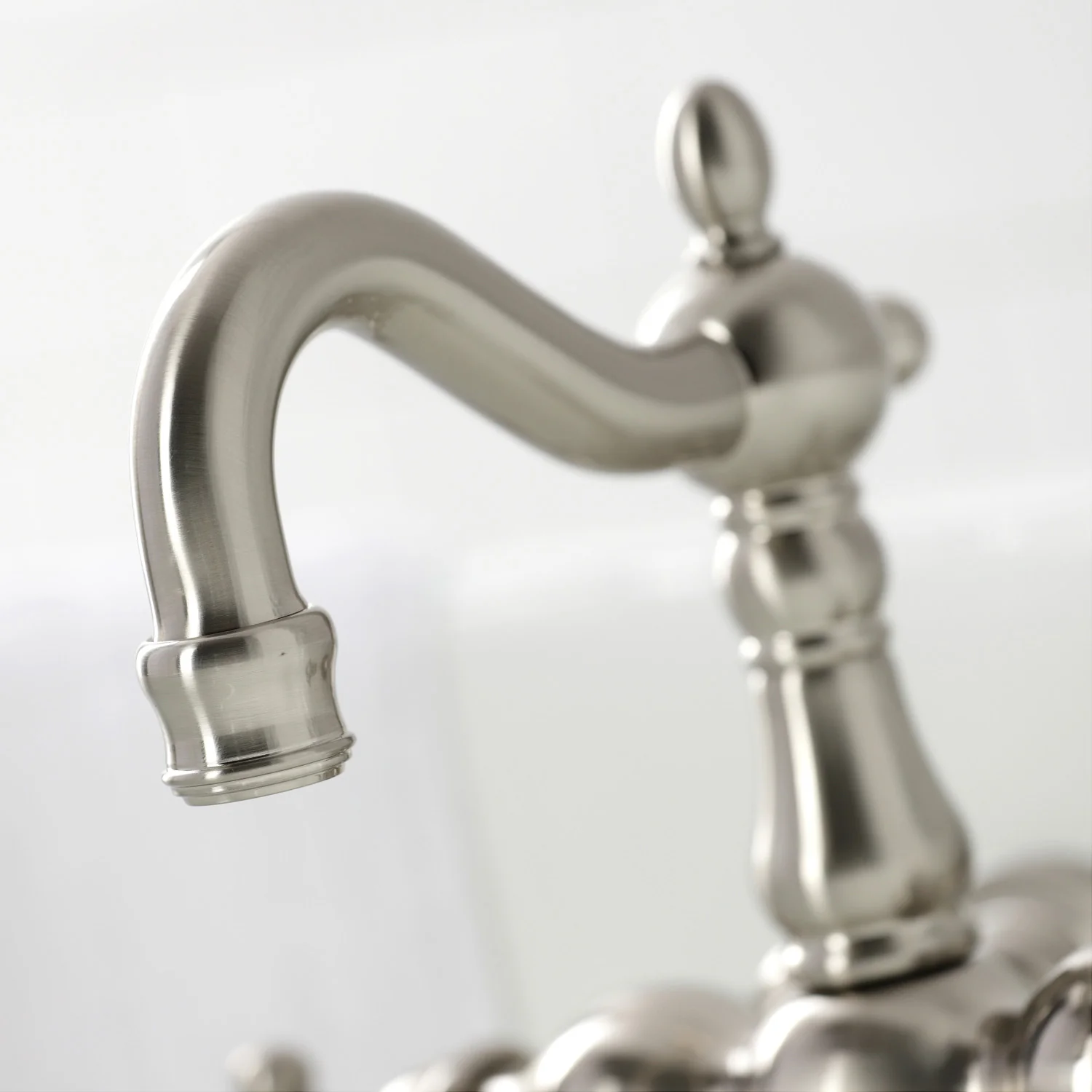 Kingston Heirloom CA1003T8 - Heritage Two-Handle 2-Hole Tub Wall Mount Clawfoot Tub Faucet, Brushed Nickel - Image 5