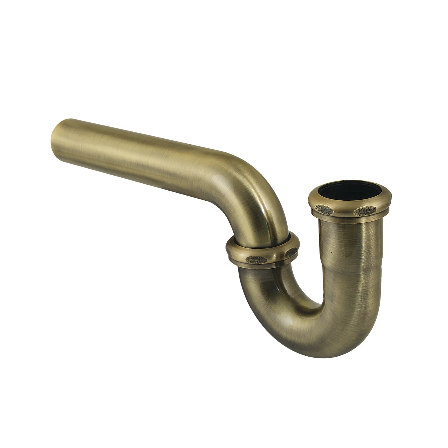 Kingston Made To Match CC1123 1-1/2 Inch Decor P-Trap without Flange, 13-1/16 Inch Length, 18 Gauge, Antique Brass