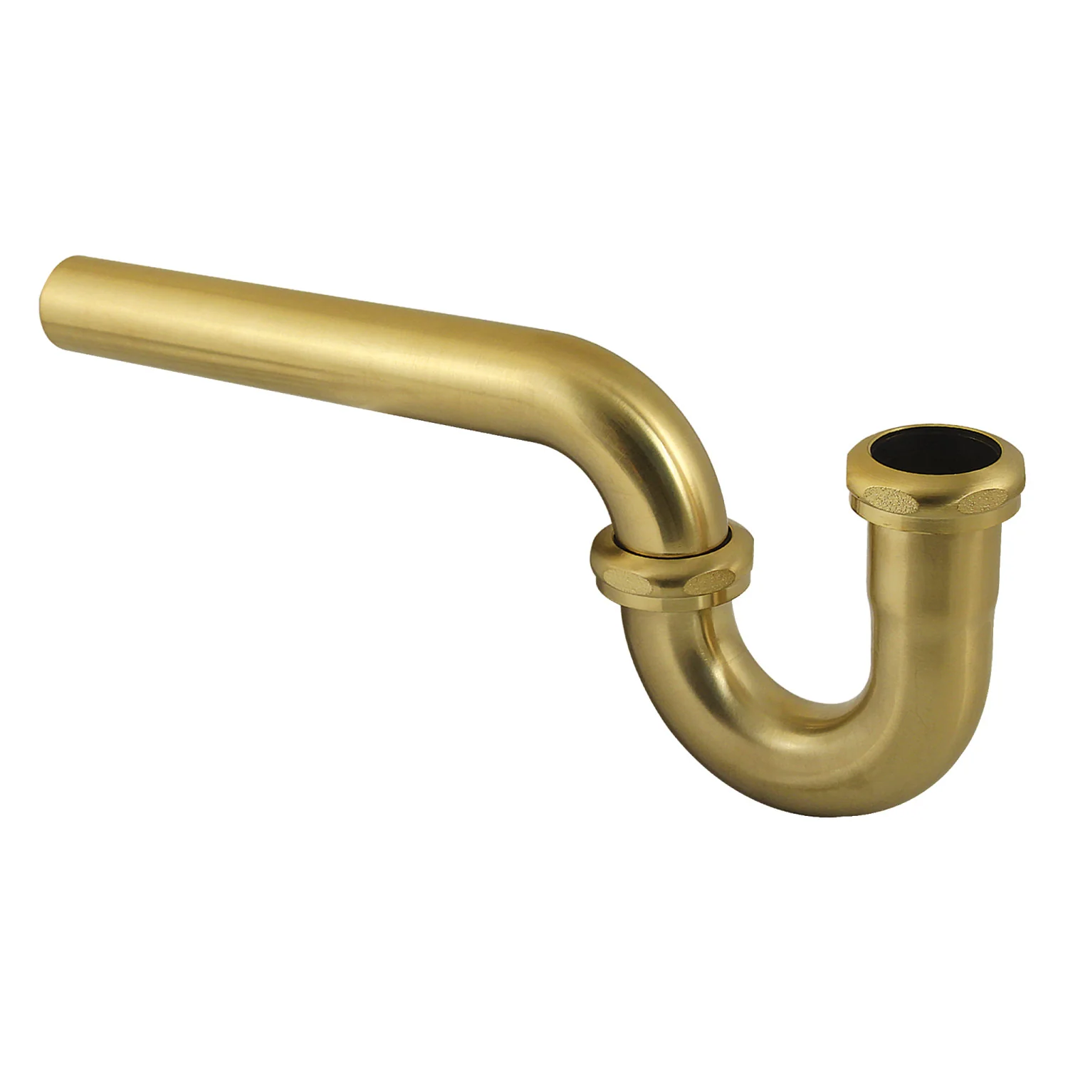 Kingston Made To Match CC1187 1-1/4 Inch Decor P-Trap without Flange, 12-7/8 Inch Length, 18 Gauge, Brushed Brass