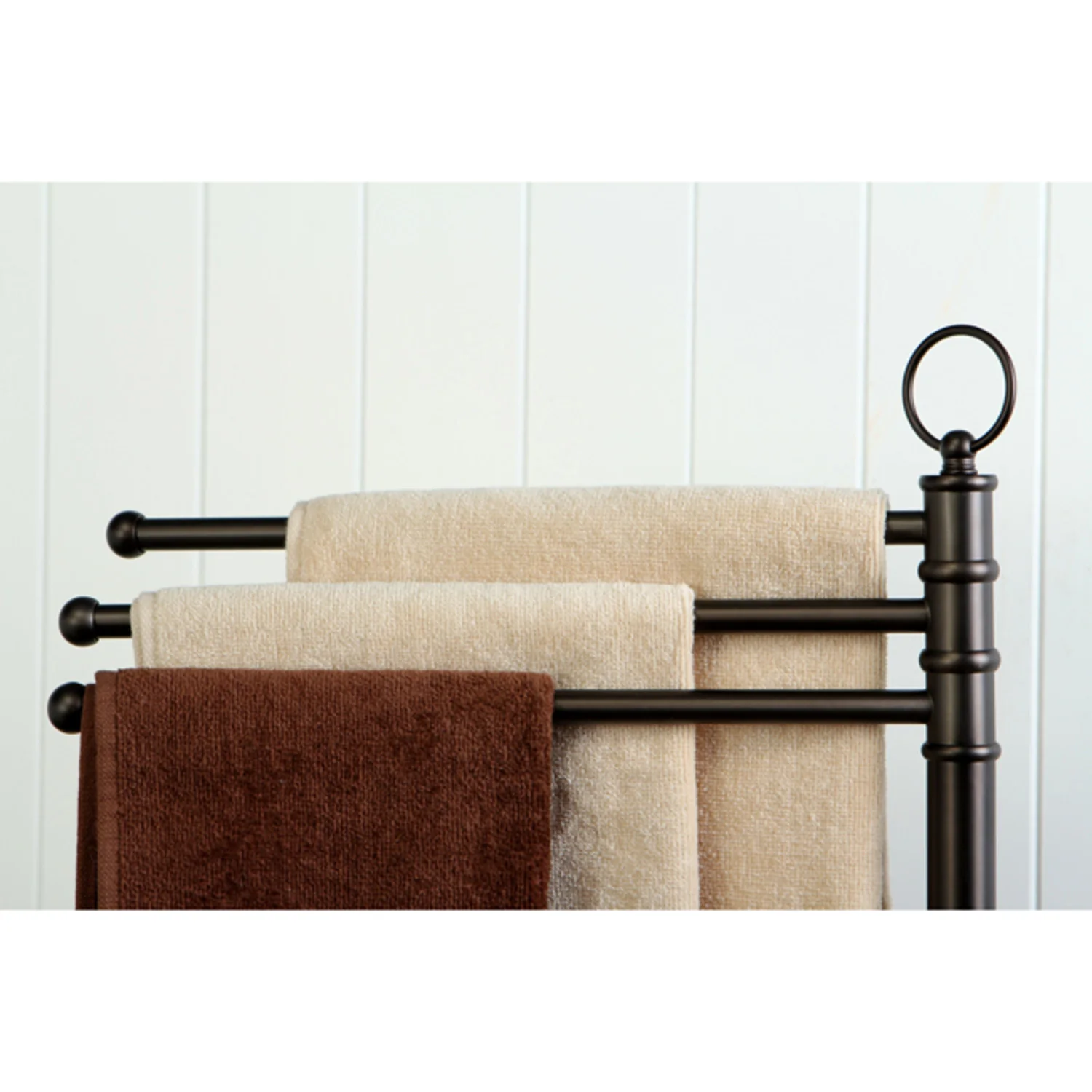 Kingston Heirloom CC2025 - Vintage 40-Inch Freestanding Pedestal 3-Tier Towel Rack, Oil Rubbed Bronze - Image 7
