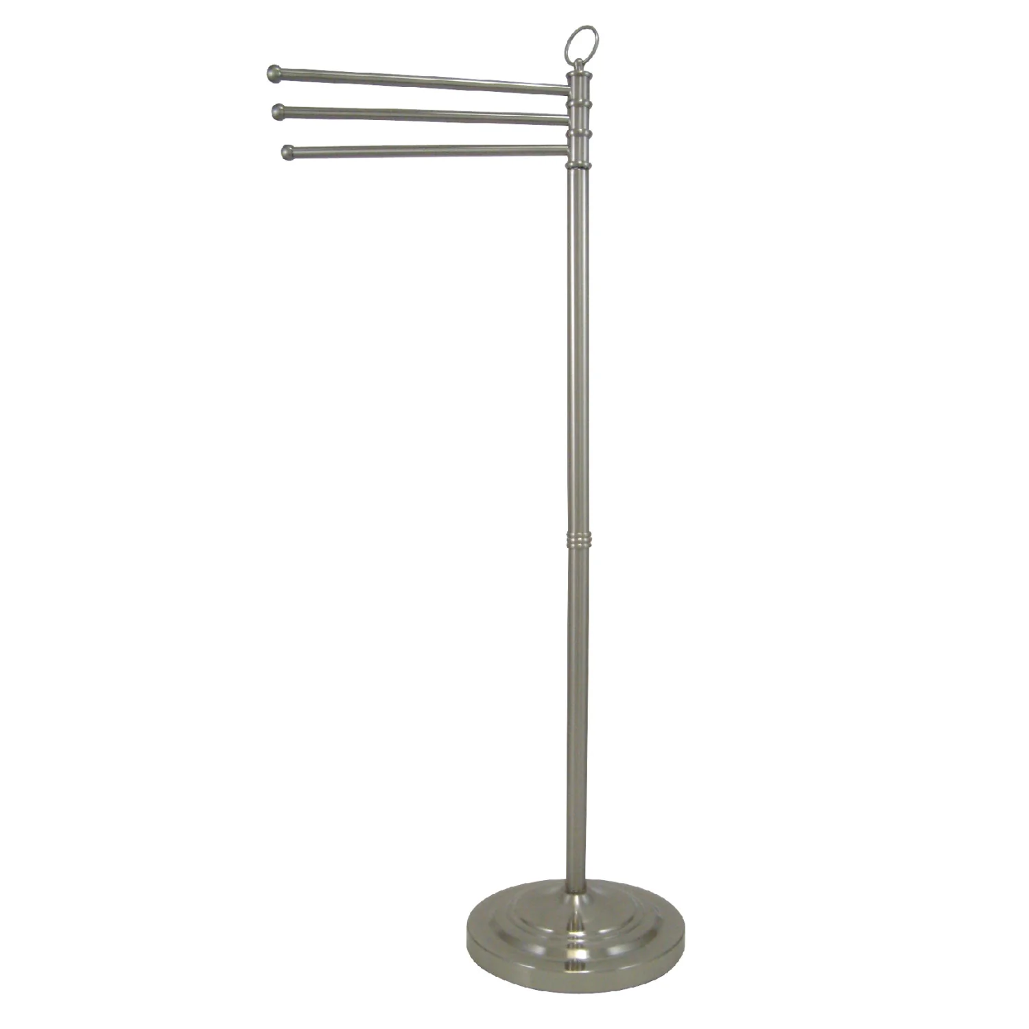 Kingston Heirloom CC2028 - Vintage 40-Inch Freestanding Pedestal 3-Tier Towel Rack, Brushed Nickel