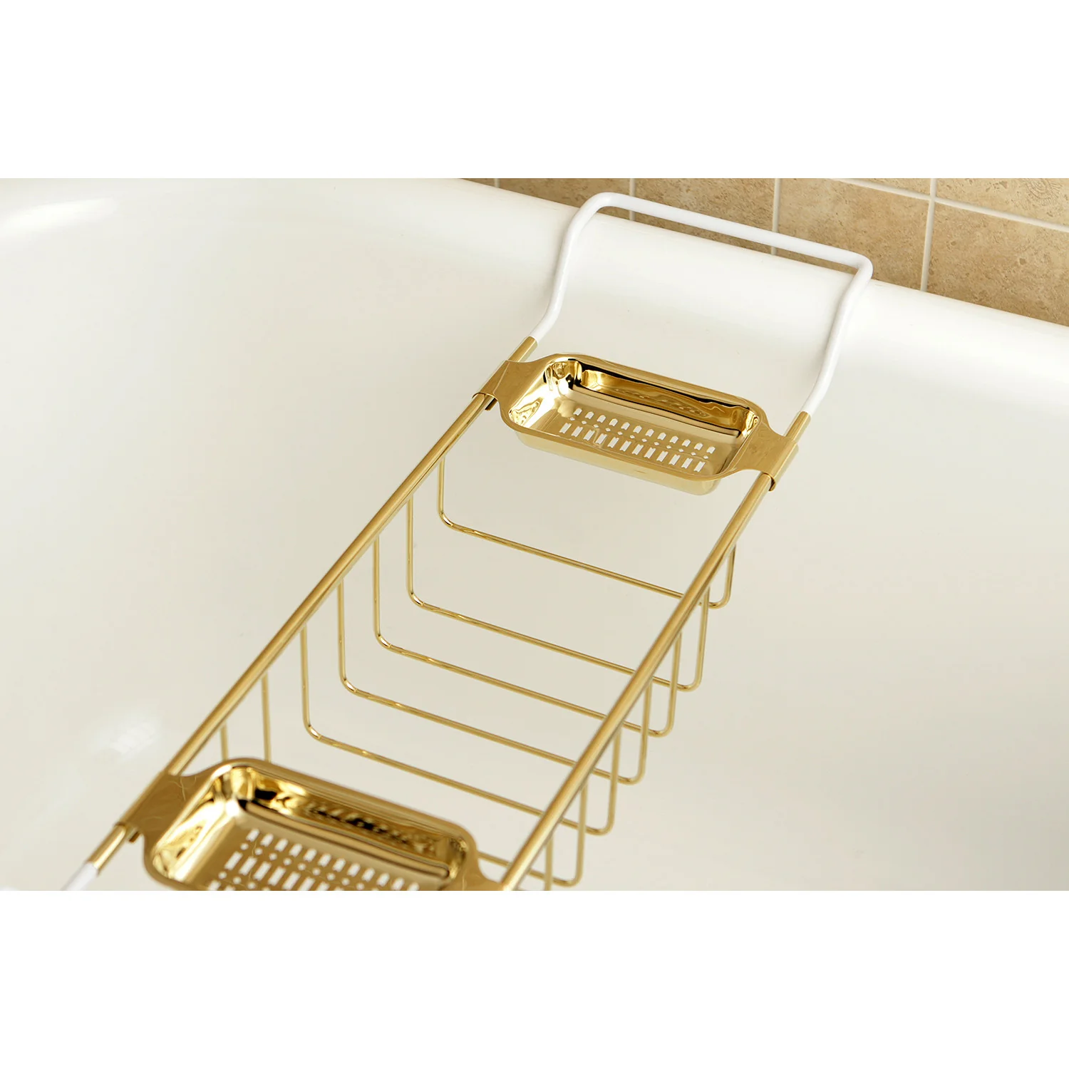 Kingston Heirloom CC2152 - Vintage Bathtub Caddy Tray, Polished Brass - Image 2