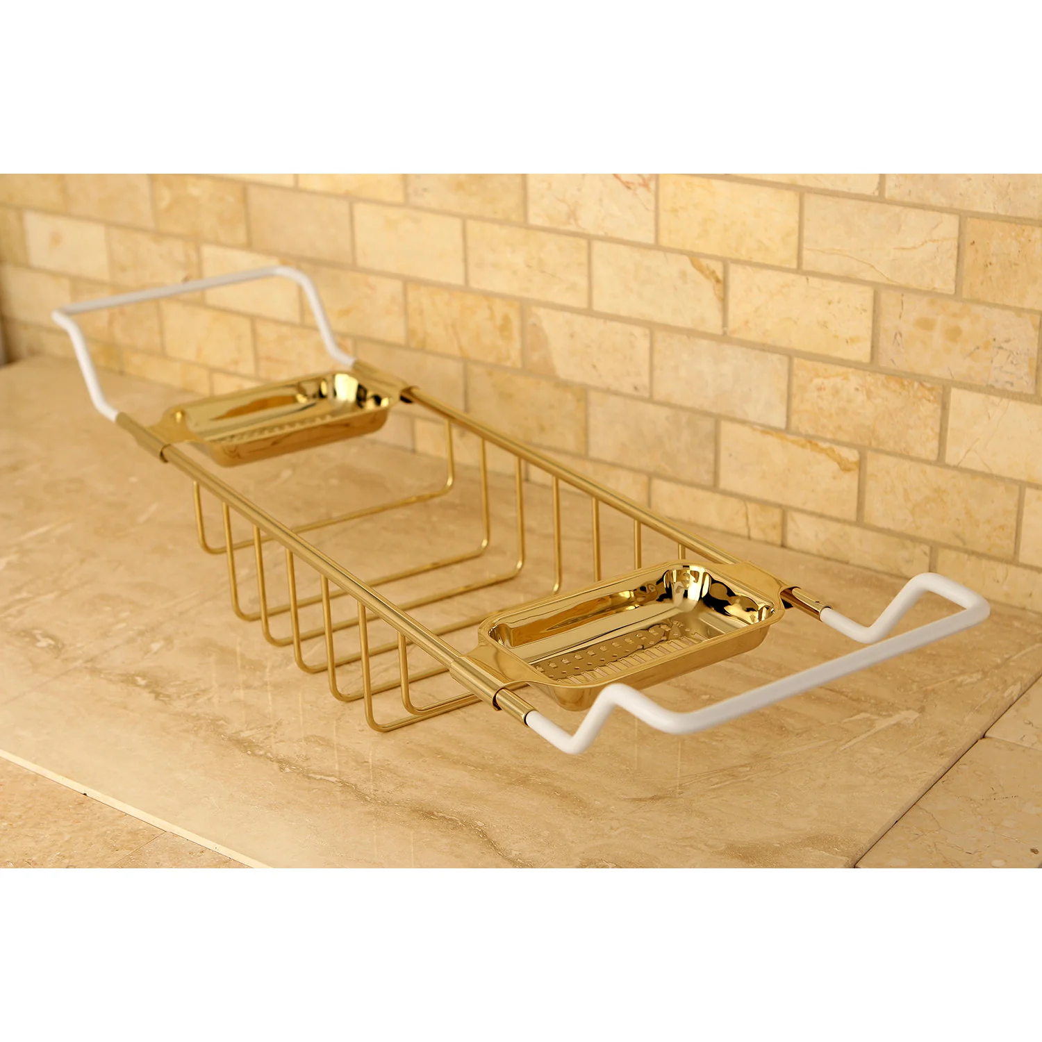 Kingston Heirloom CC2152 - Vintage Bathtub Caddy Tray, Polished Brass - Image 4