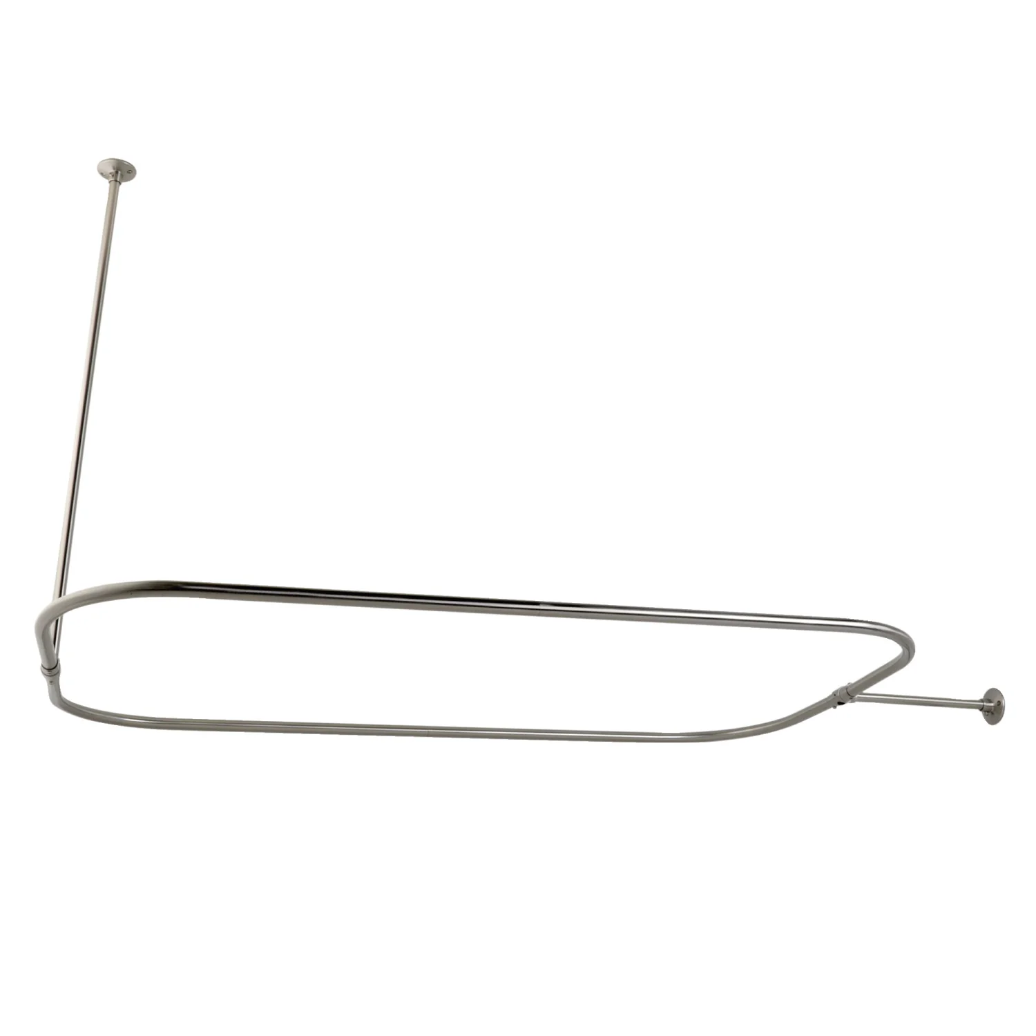 Kingston Heirloom CC3158 - Vintage 44.5-Inch Rectangular Shower Curtain Rod, 18 Gauge, Brushed Nickel