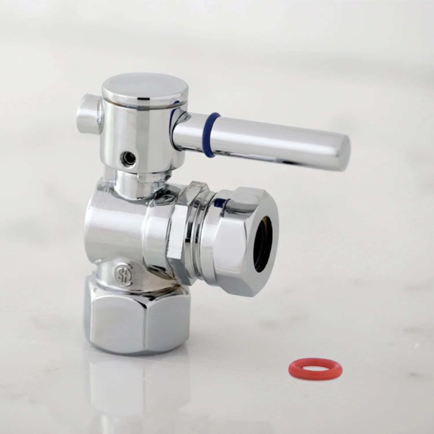 Kingston Sona CC44101DL - Concord 1/2-Inch FIP x 1/2-Inch or 7/16-Inch Slip Joint Quarter-Turn Angle Shut-Off Valve, Polished Chrome - Image 2