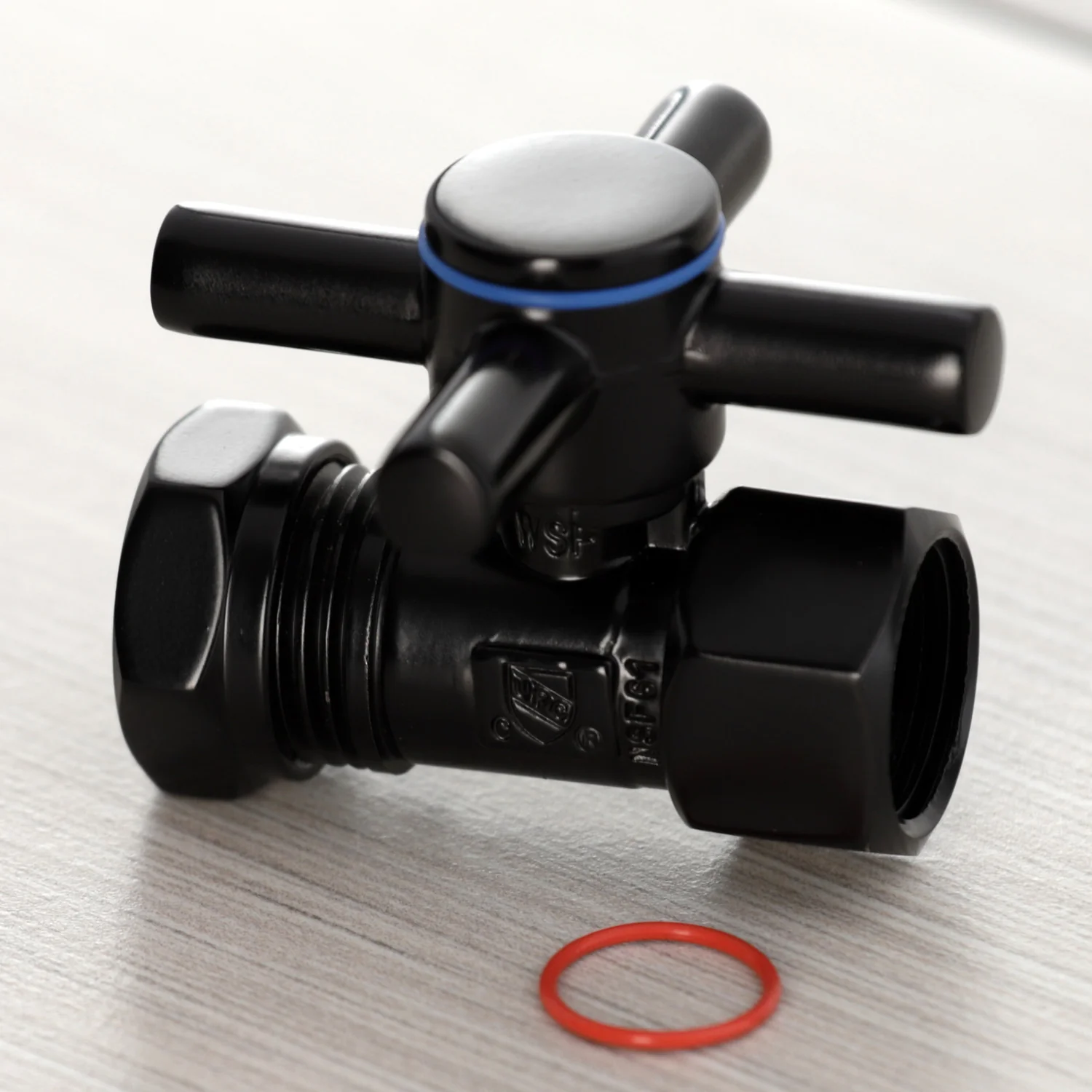 Kingston Sona CC44150DX - Concord 1/2-Inch FIP x 1/2-Inch or 7/16-Inch Slip Joint Quarter-Turn Straight Shut-Off Valve, Matte Black - Image 3