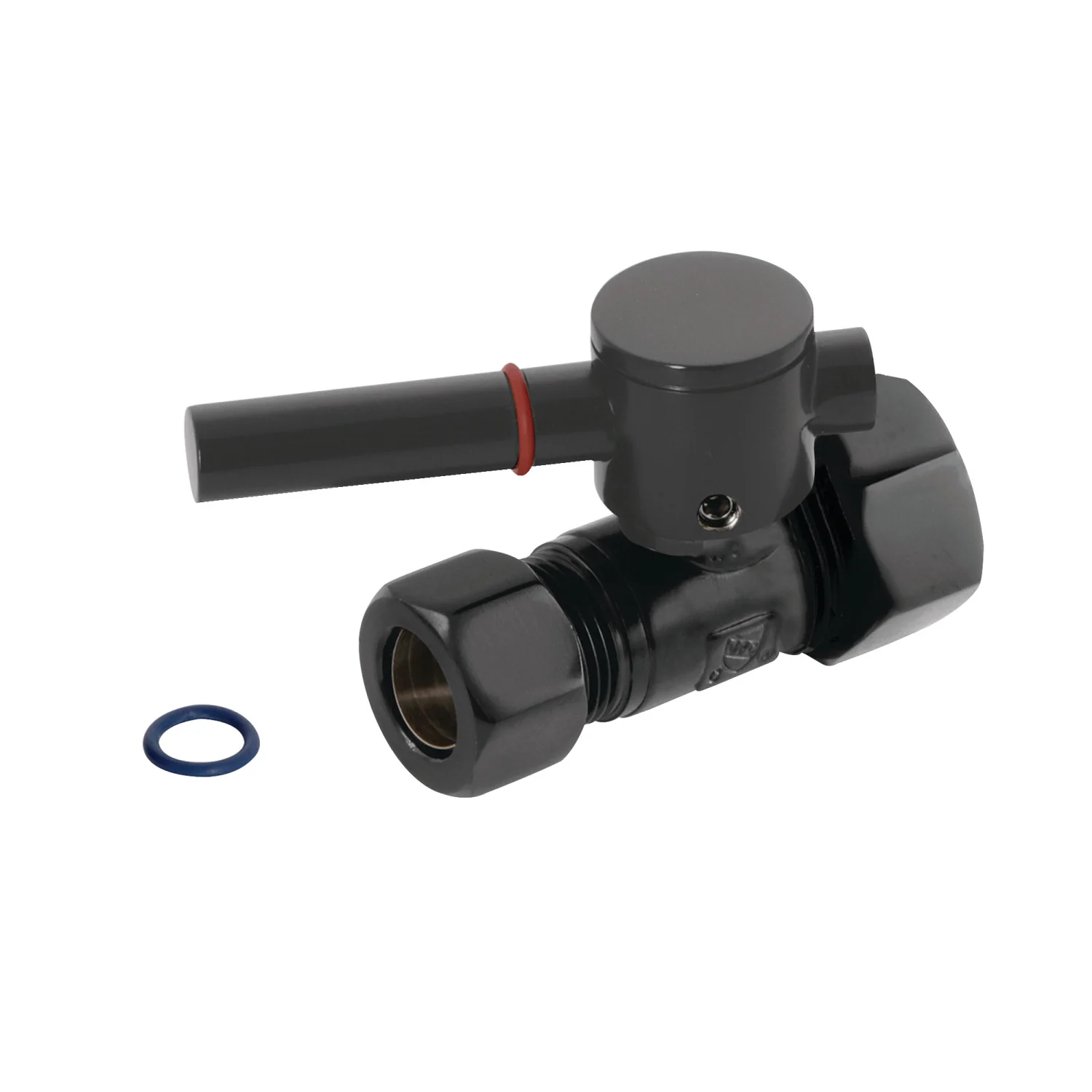Kingston Sona CC44450DL - Concord 5/8-Inch O.D. Comp x 1/2-Inch O.D. Comp Quarter-Turn Straight Shut-Off Valve, Matte Black