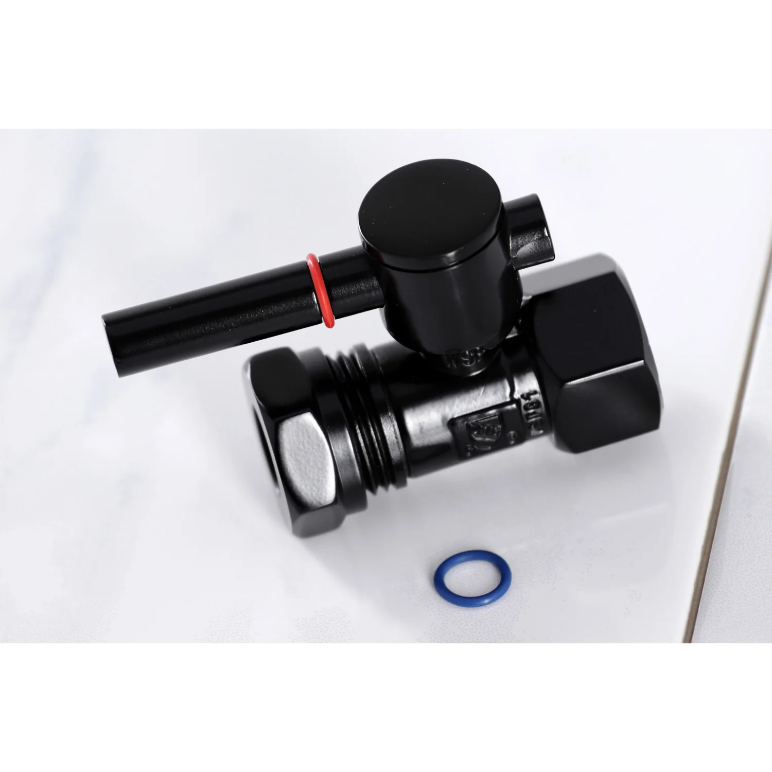 Kingston Sona CC44450DL - Concord 5/8-Inch O.D. Comp x 1/2-Inch O.D. Comp Quarter-Turn Straight Shut-Off Valve, Matte Black - Image 2