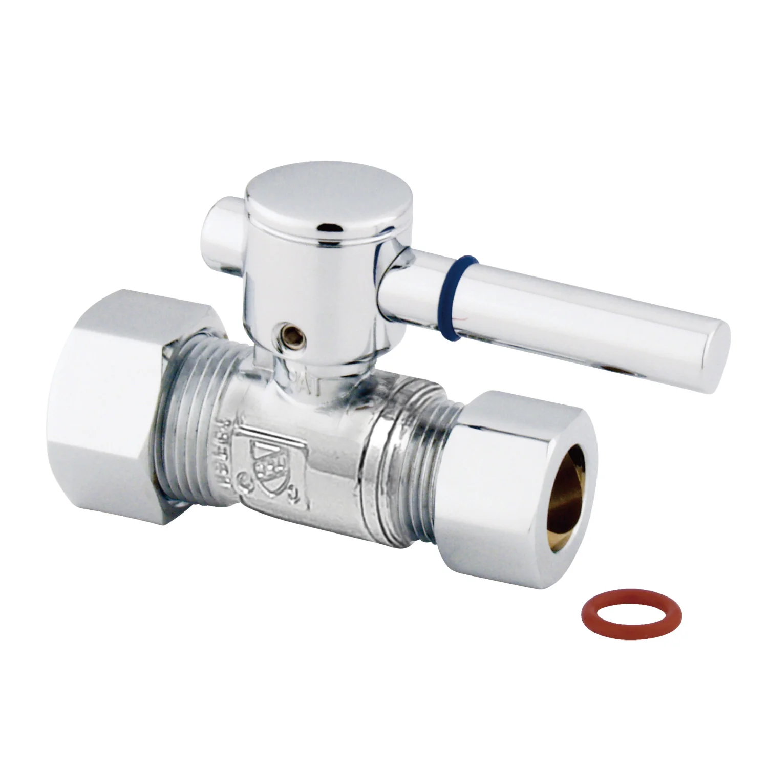 Kingston Sona CC44451DL - Concord 5/8-Inch O.D. Comp x 1/2-Inch O.D. Comp Quarter-Turn Straight Shut-Off Valve, Polished Chrome