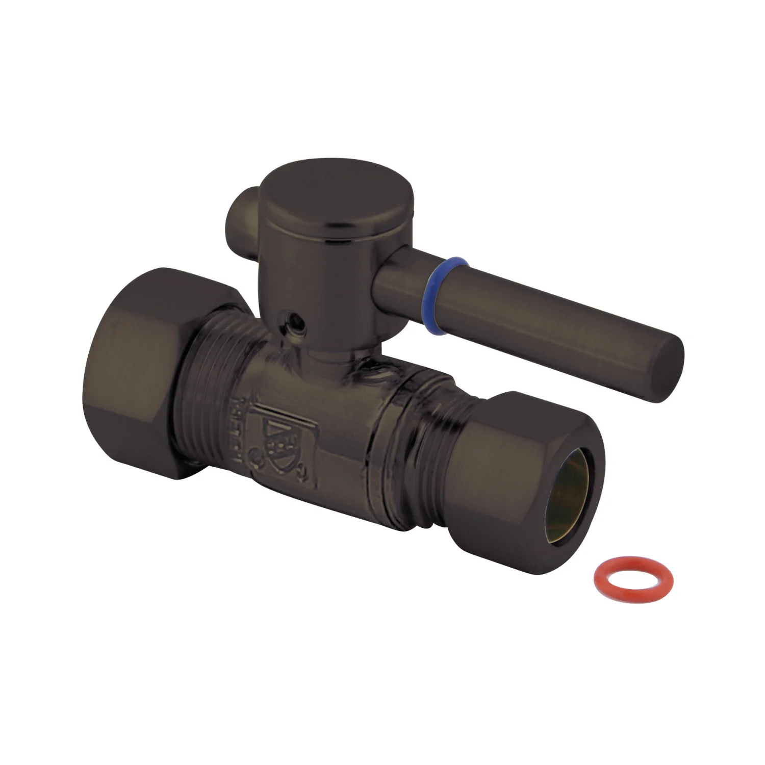 Kingston Sona CC44455DL - Concord 5/8-Inch O.D. Comp x 1/2-Inch O.D. Comp Quarter-Turn Straight Shut-Off Valve, Oil Rubbed Bronze