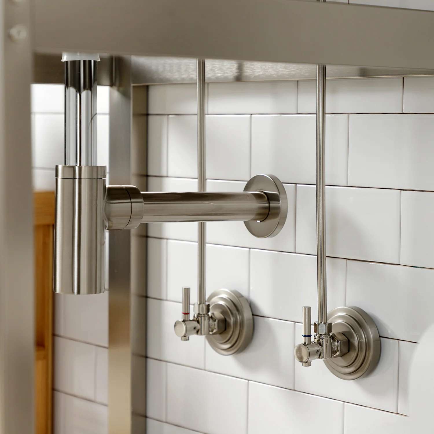 Kingston Sona CC53308DLTRMK2 - Trimscape Modern Plumbing Sink Trim Kit with Bottle Trap and Overflow Drain, Brushed Nickel - Image 9