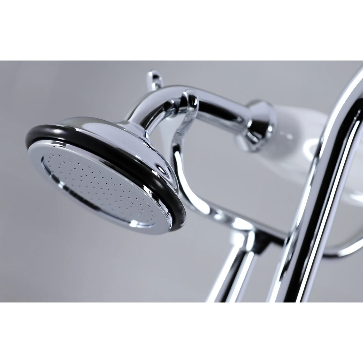 Kingston Heirloom CC616T1 - Vintage Three-Handle 2-Hole Deck-Mount Clawfoot Tub Faucet with Hand Shower, Polished Chrome - Image 5