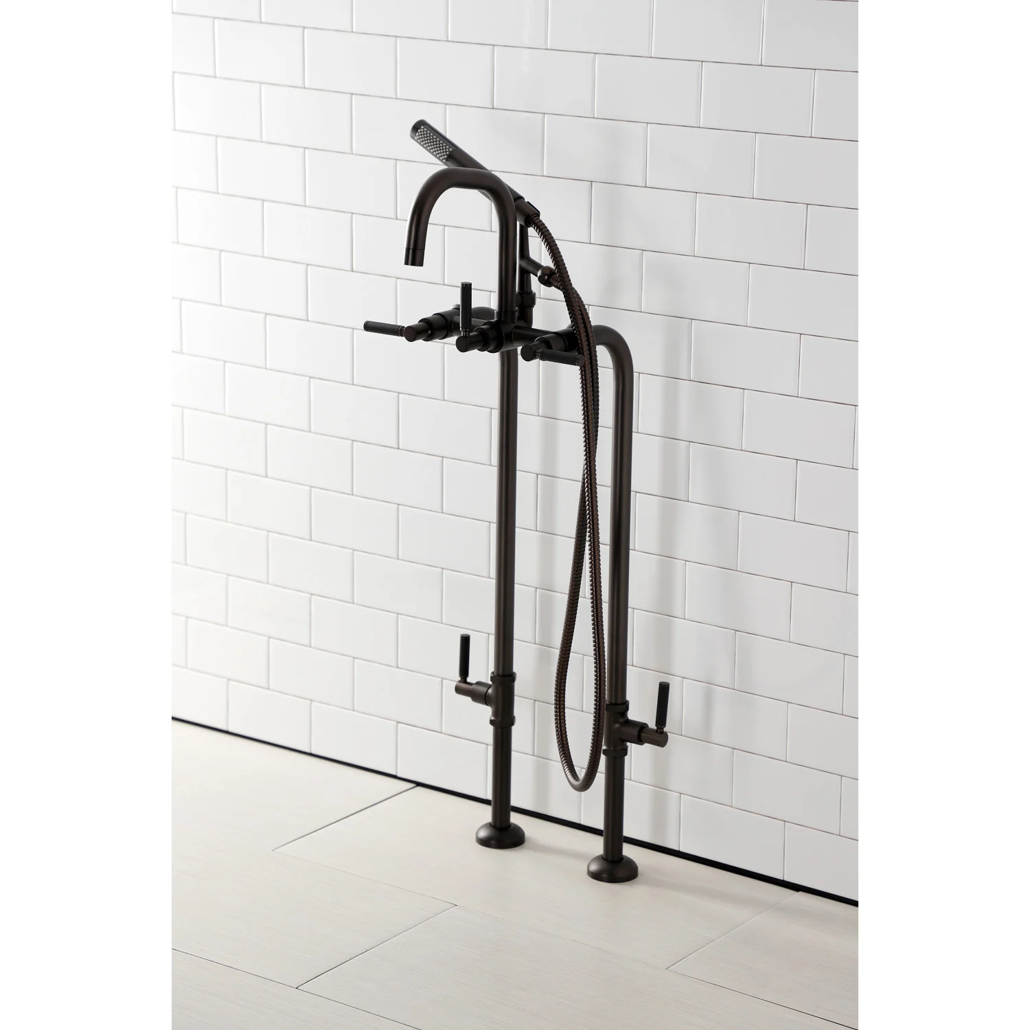 Kingston Sona CCK8405DKL - Concord Freestanding Tub Faucet with Supply Line and Stop Valve, Oil Rubbed Bronze - Image 10