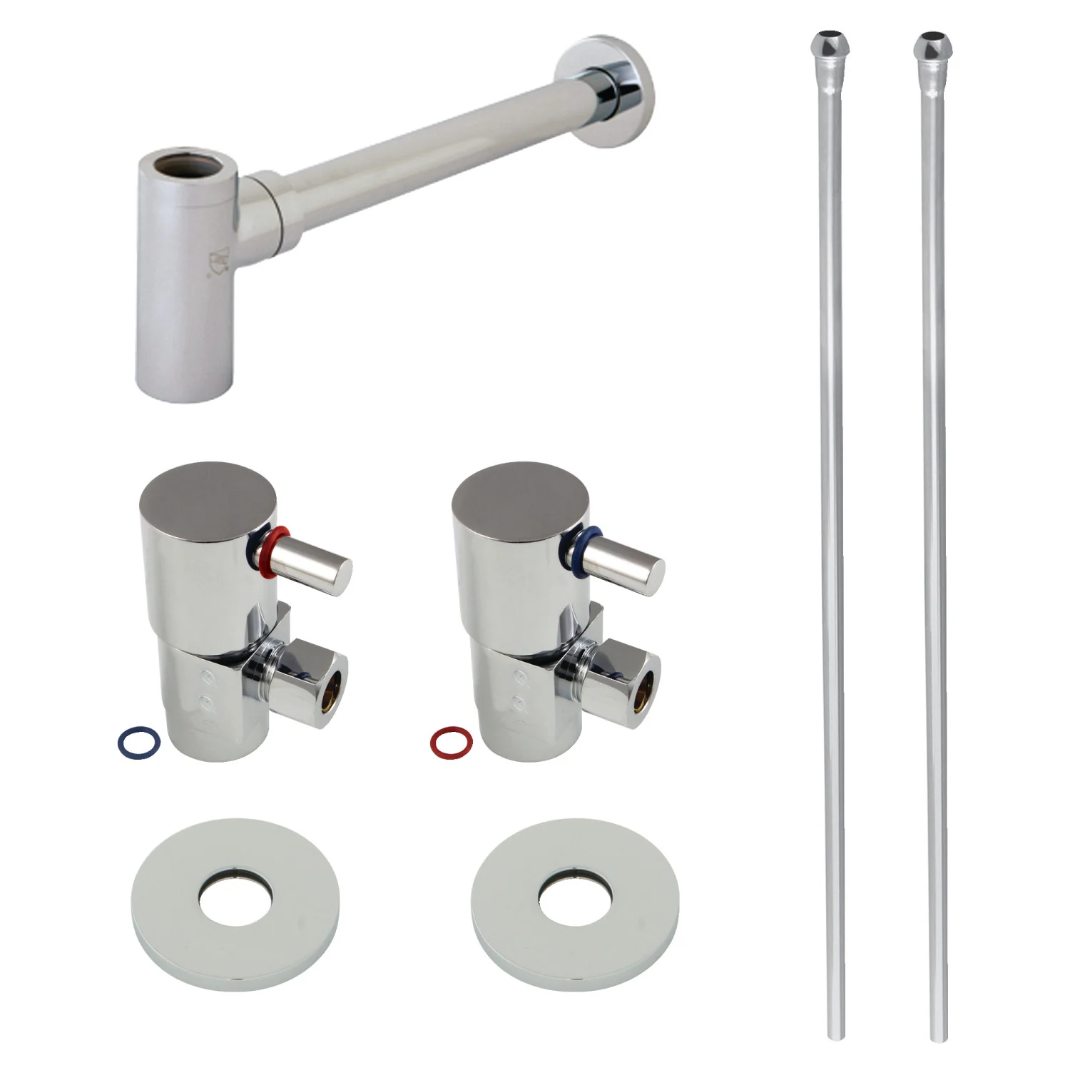 Kingston Sona CD43301DLLKB30 - Trimscape Modern Plumbing Sink Trim Kit with Bottle Trap, Polished Chrome