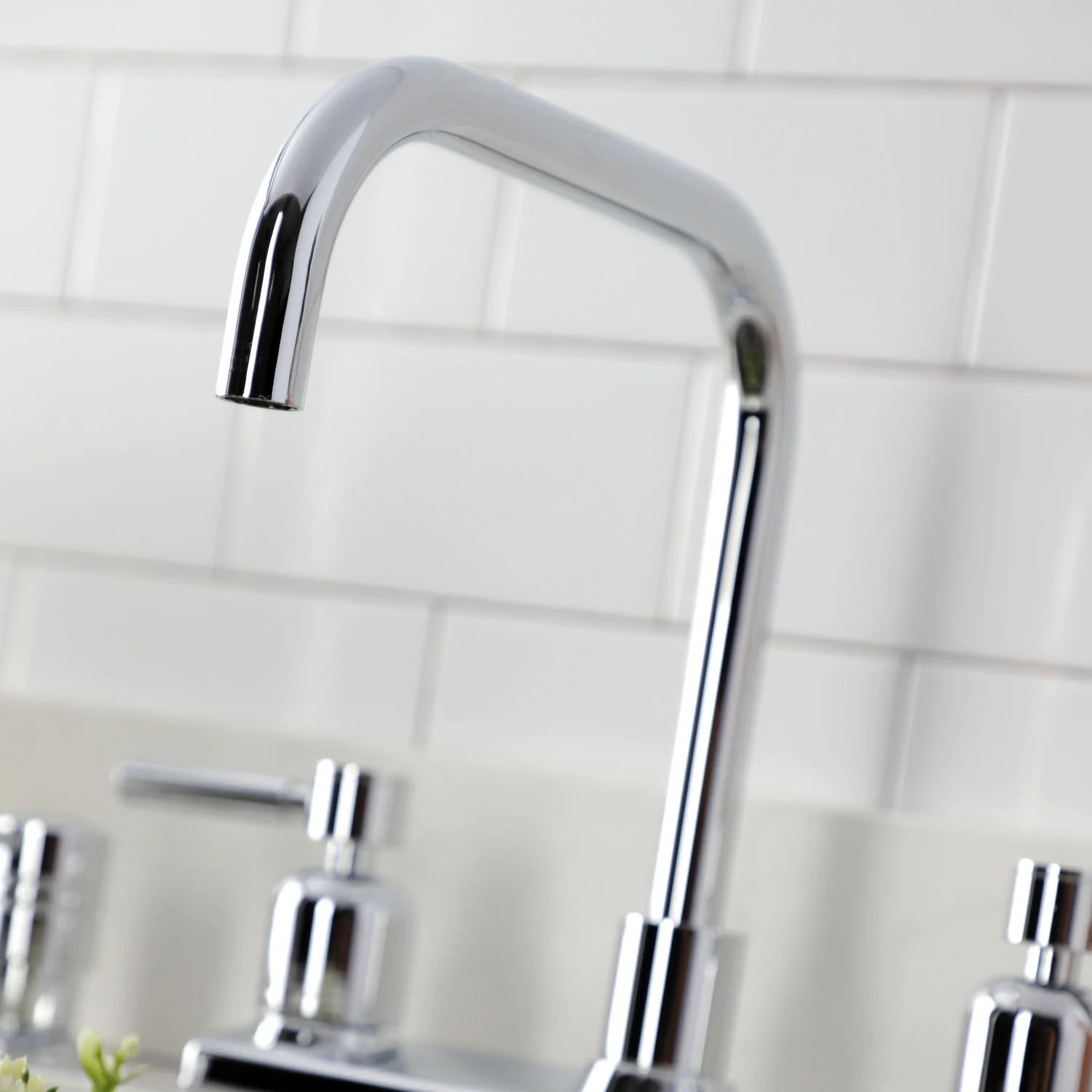 Kingston Sona FB2141DL - Concord Two-Handle 2-Hole 8" Centerset Kitchen Faucet, Polished Chrome - Image 4