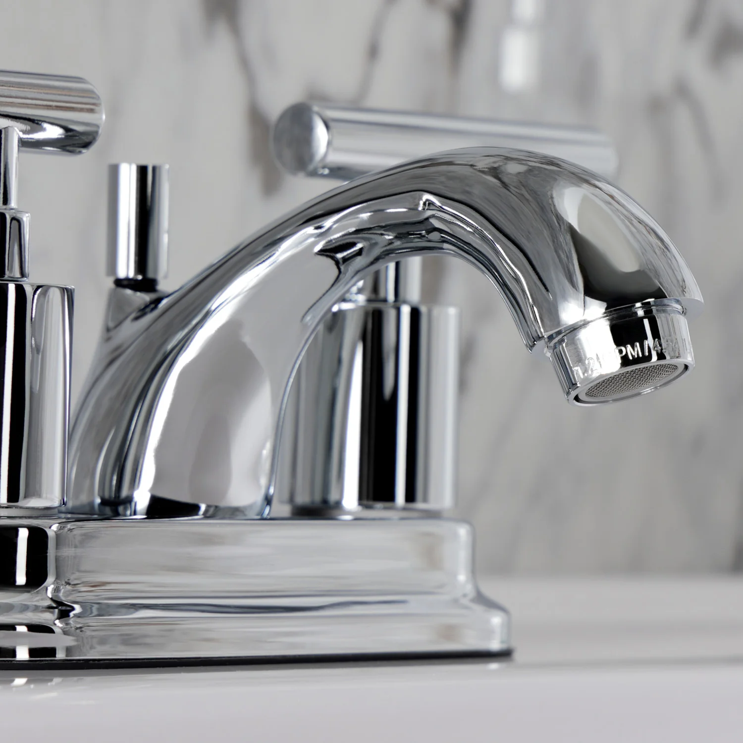 Kingston Tulare FB2601CML - Manhattan Double-Handle 3-Hole Deck Mount 4-Inch Centerset Bathroom Faucet with Pop-Up Drain, Polished Chrome - Image 6