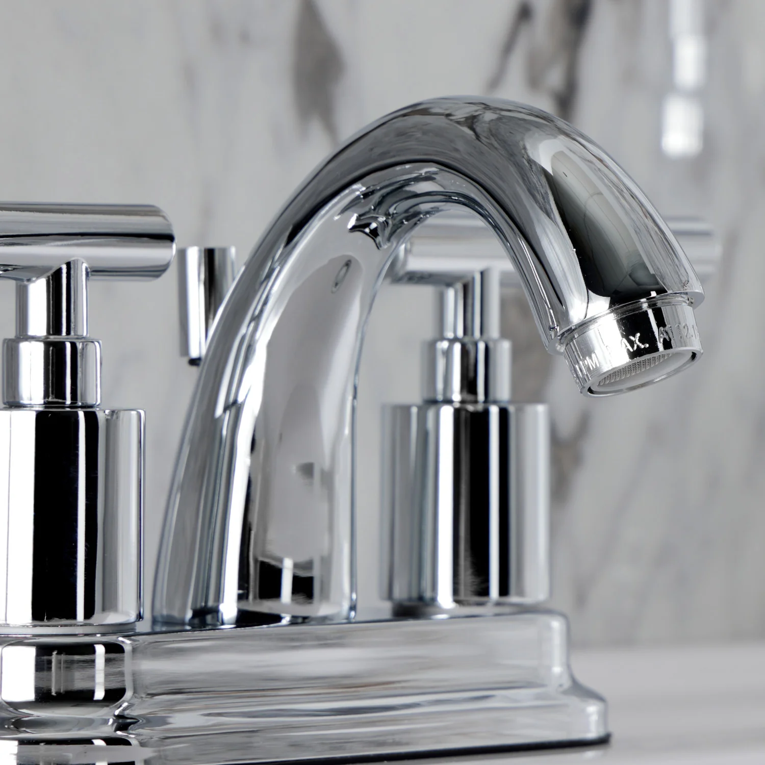 Kingston Tulare FB5611CML - Manhattan Double-Handle 3-Hole Deck Mount 4-Inch Centerset Bathroom Faucet with Pop-Up Drain, Polished Chrome - Image 6