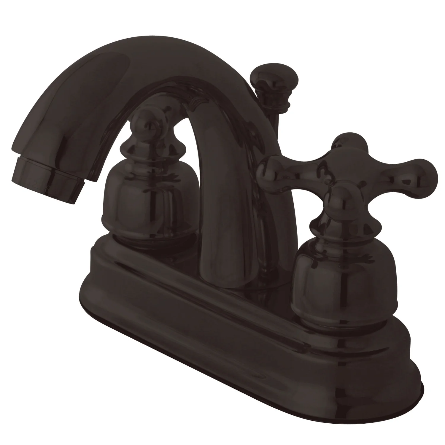 Kingston Restoration FB5615AX Double-Handle 3-Hole Deck Mount 4-Inch Centerset Bathroom Faucet with Pop-Up Drain, Oil Rubbed Bronze