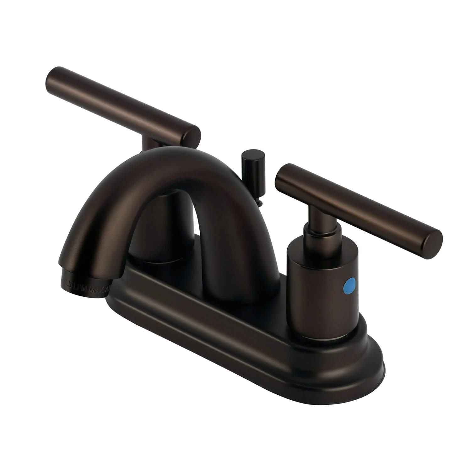 Kingston Tulare FB5615CML - Manhattan Double-Handle 3-Hole Deck Mount 4-Inch Centerset Bathroom Faucet with Pop-Up Drain, Oil Rubbed Bronze