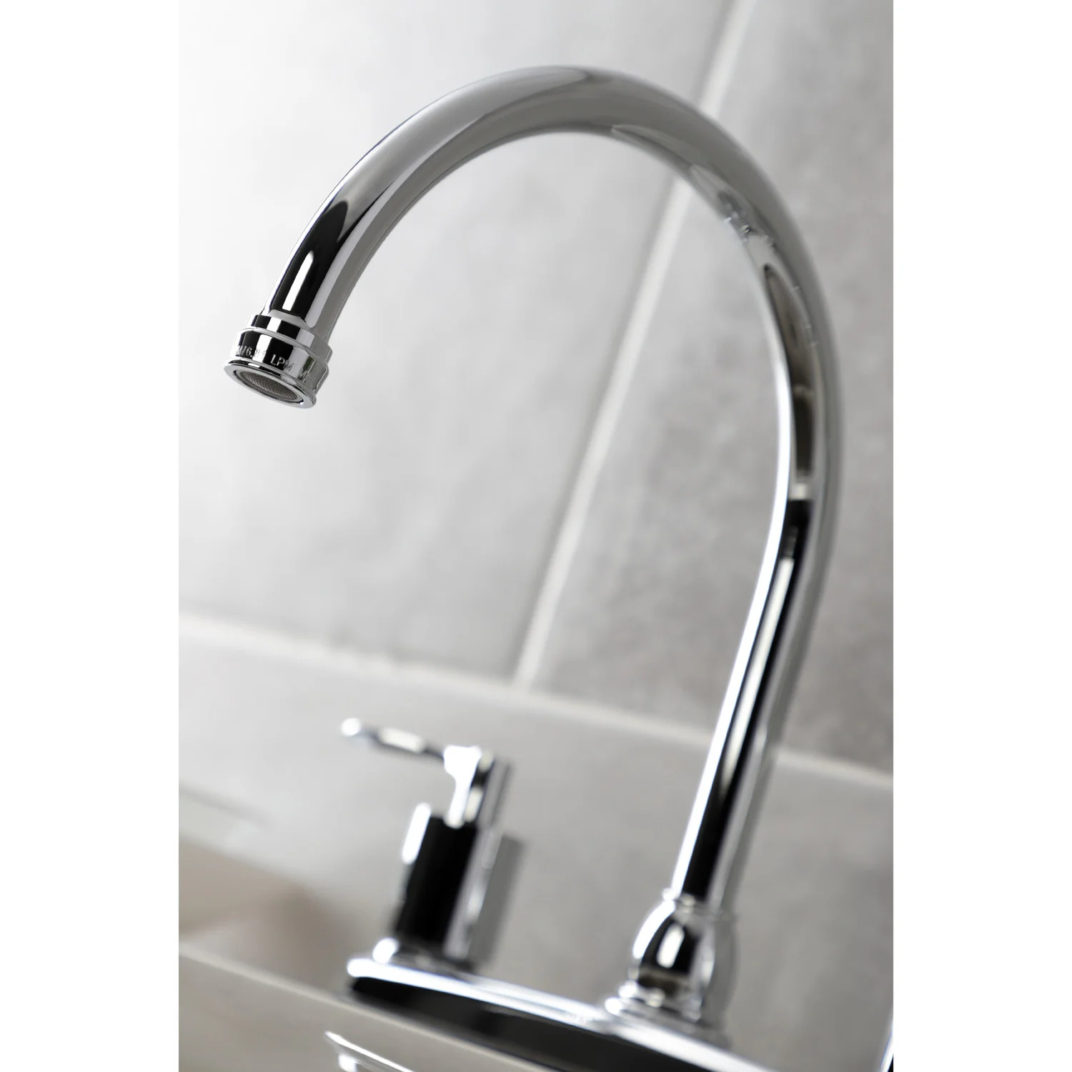 Kingston Tulare FB791SVLSP - Serena Two-Handle 4-Hole 8" Centerset Kitchen Faucet with Side Sprayer, Polished Chrome - Image 6