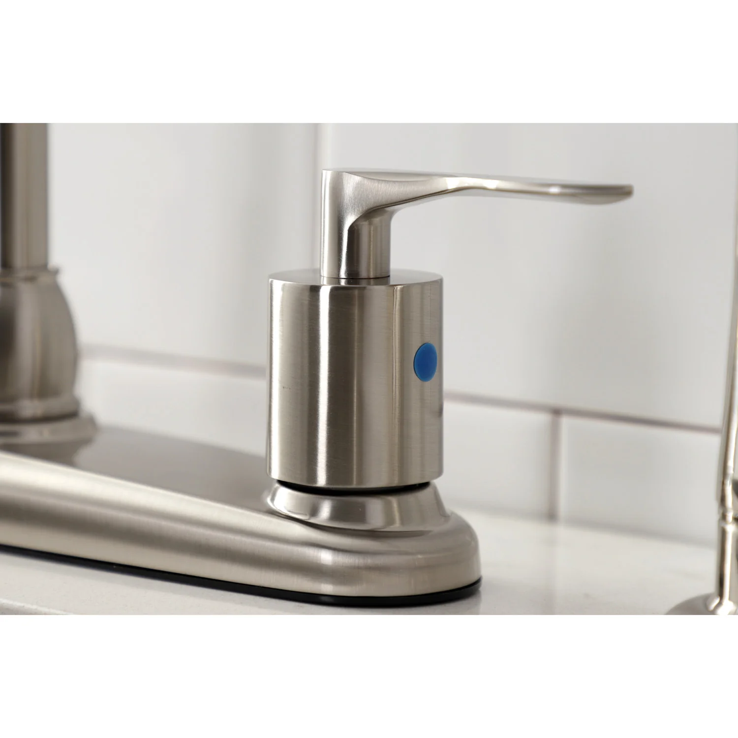 Kingston Tulare FB798SVLSP - Serena Two-Handle 4-Hole 8" Centerset Kitchen Faucet with Side Sprayer, Brushed Nickel - Image 2