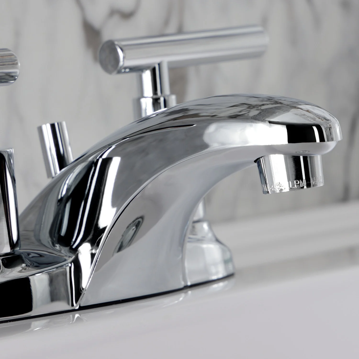 Kingston Tulare FB8621CML - Manhattan Double-Handle 3-Hole Deck Mount 4-Inch Centerset Bathroom Faucet with Pop-Up Drain, Polished Chrome - Image 6