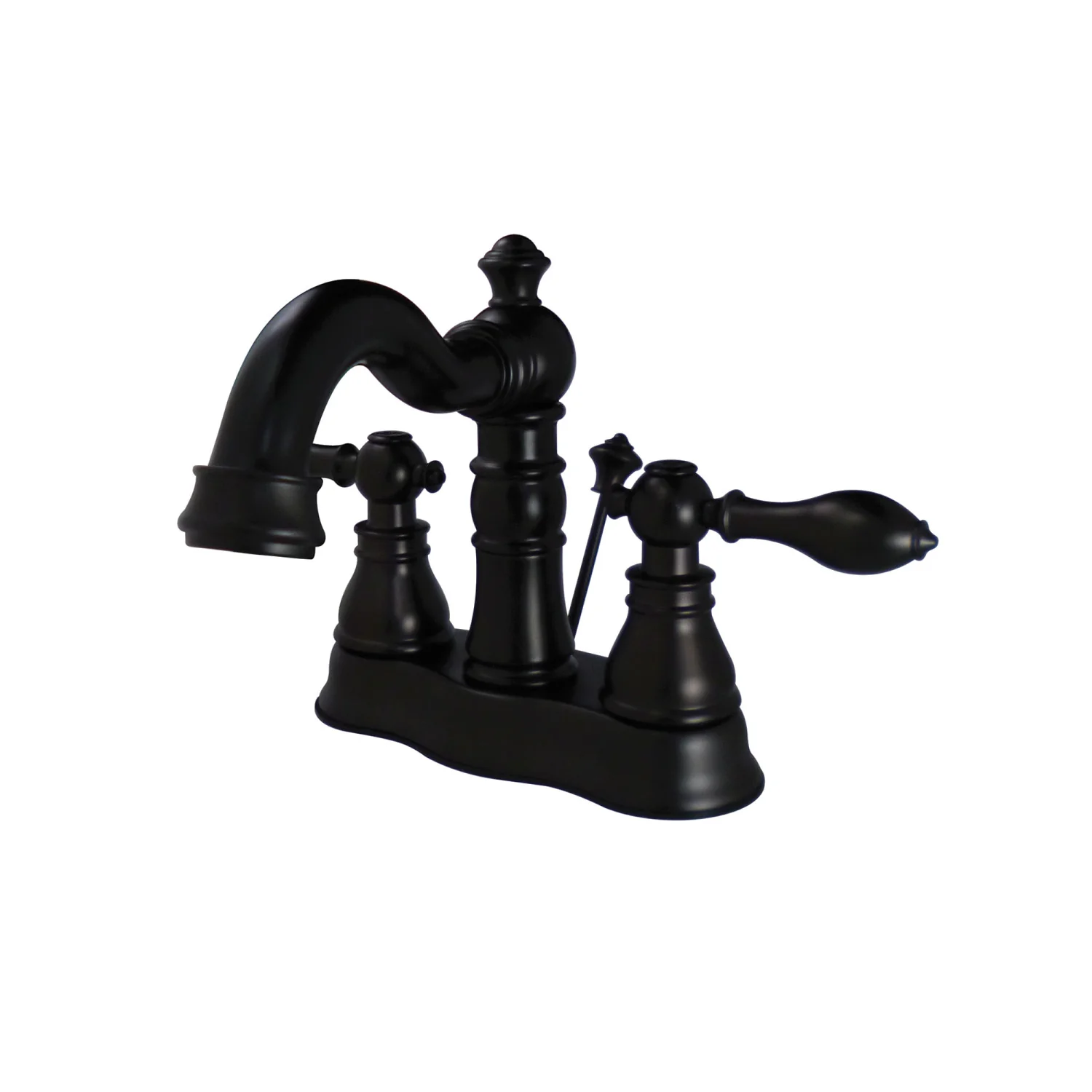Kingston Heirloom FSC1605ACL - American Classic Double-Handle 3-Hole Deck Mount 4-Inch Centerset Bathroom Faucet with Brass Pop-Up, Oil Rubbed Bronze