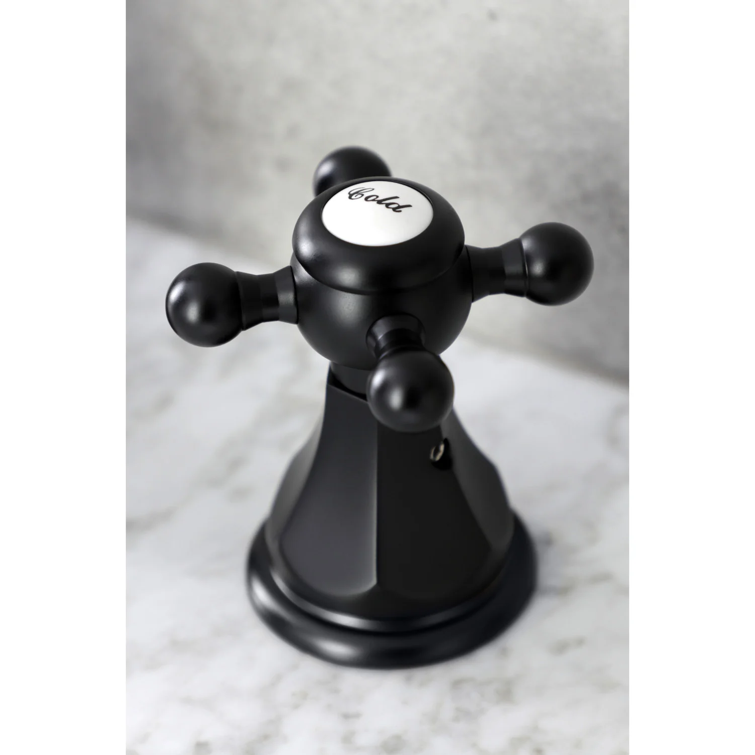 Kingston Heirloom FSC1970BX - Metropolitan Two-Handle 3-Hole Deck Mount Widespread Bathroom Faucet with Brass Pop-Up, Matte Black - Image 3