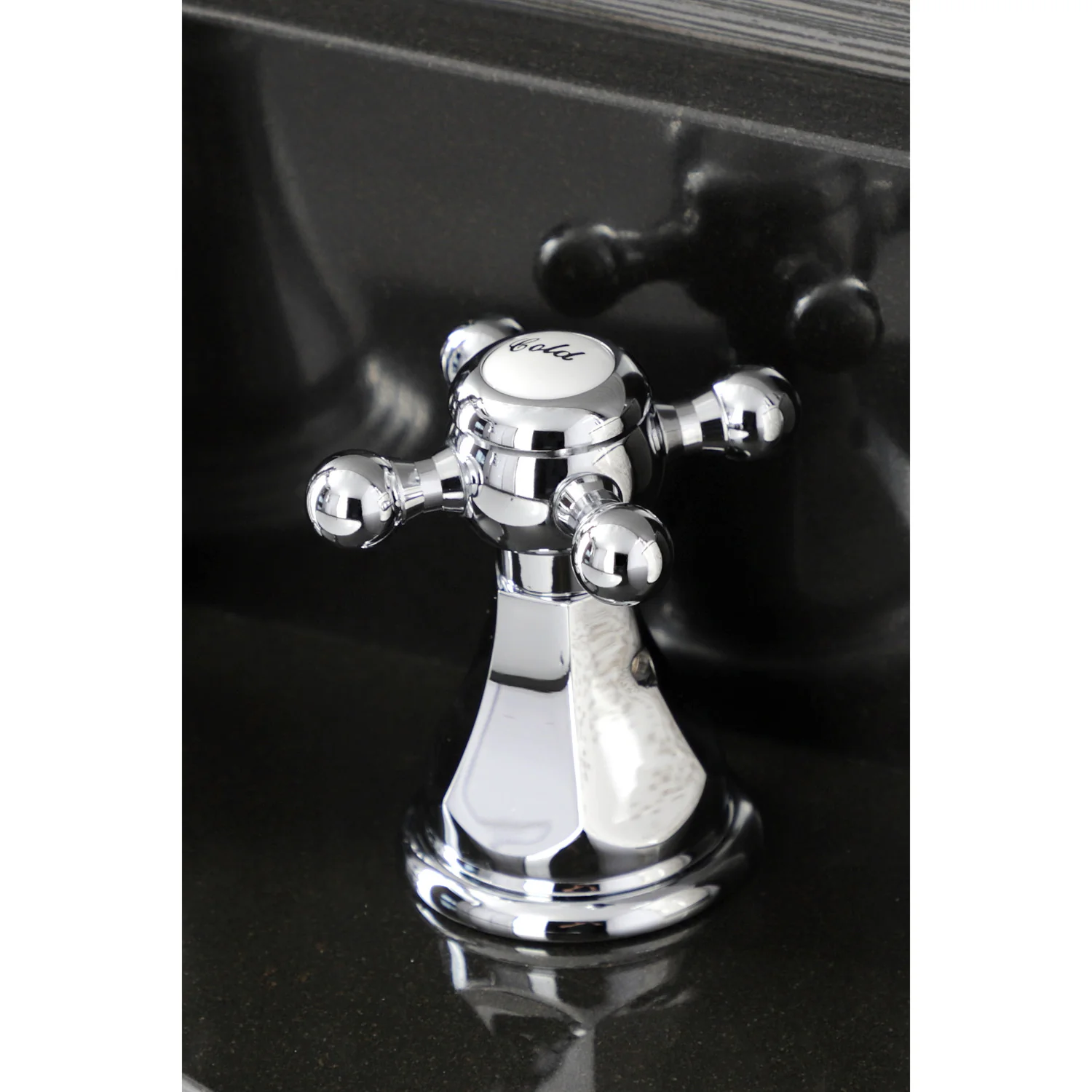 Kingston Heirloom FSC1971BX - Metropolitan Two-Handle 3-Hole Deck Mount Widespread Bathroom Faucet with Pop-Up Drain, Polished Chrome - Image 2