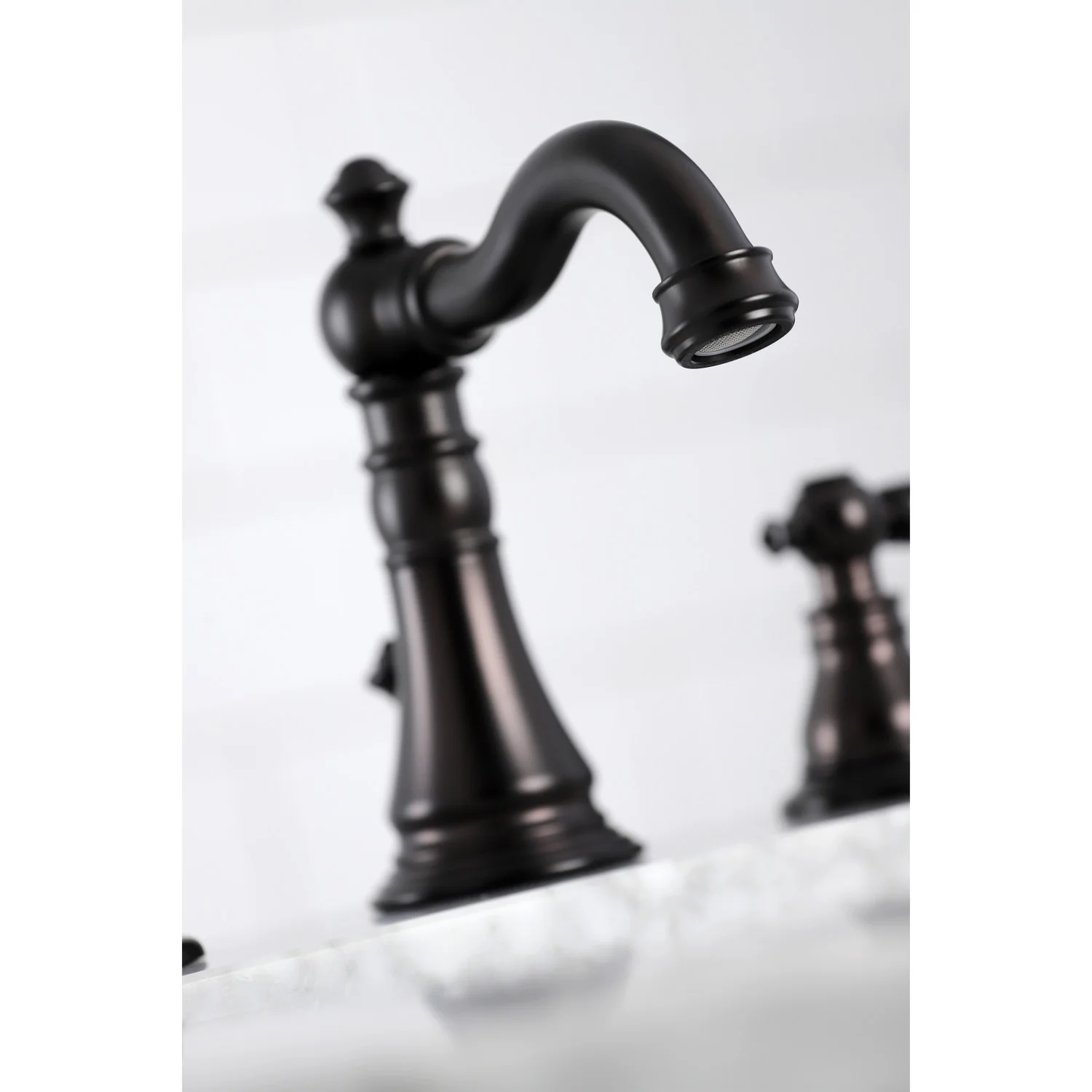 Kingston Heirloom FSC1975AKL - Duchess Two-Handle 3-Hole Deck Mount Widespread Bathroom Faucet with Pop-Up Drain, Oil Rubbed Bronze - Image 5