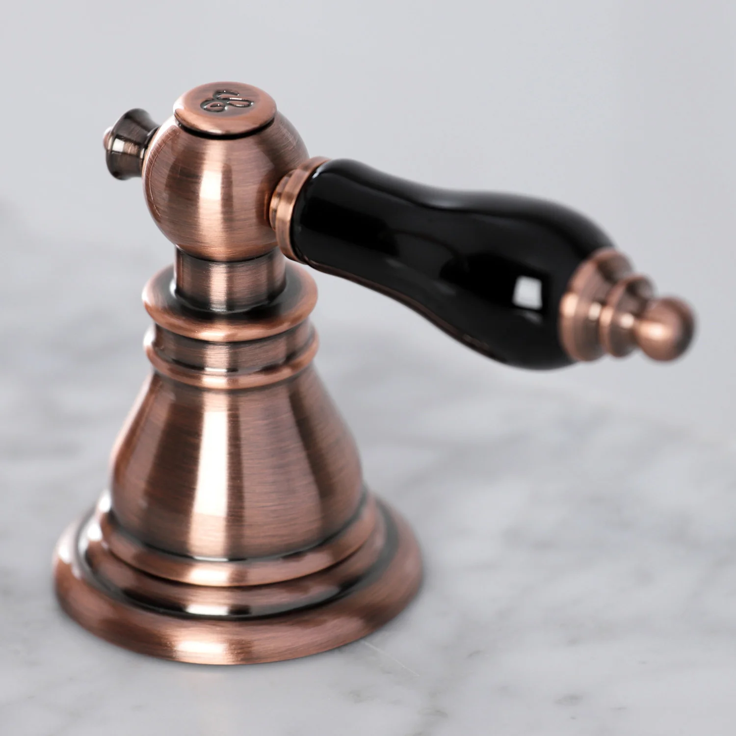 Kingston Heirloom FSC197AKLAC - Duchess Two-Handle 3-Hole Deck Mount Widespread Bathroom Faucet with Brass Pop-Up, Antique Copper - Image 7