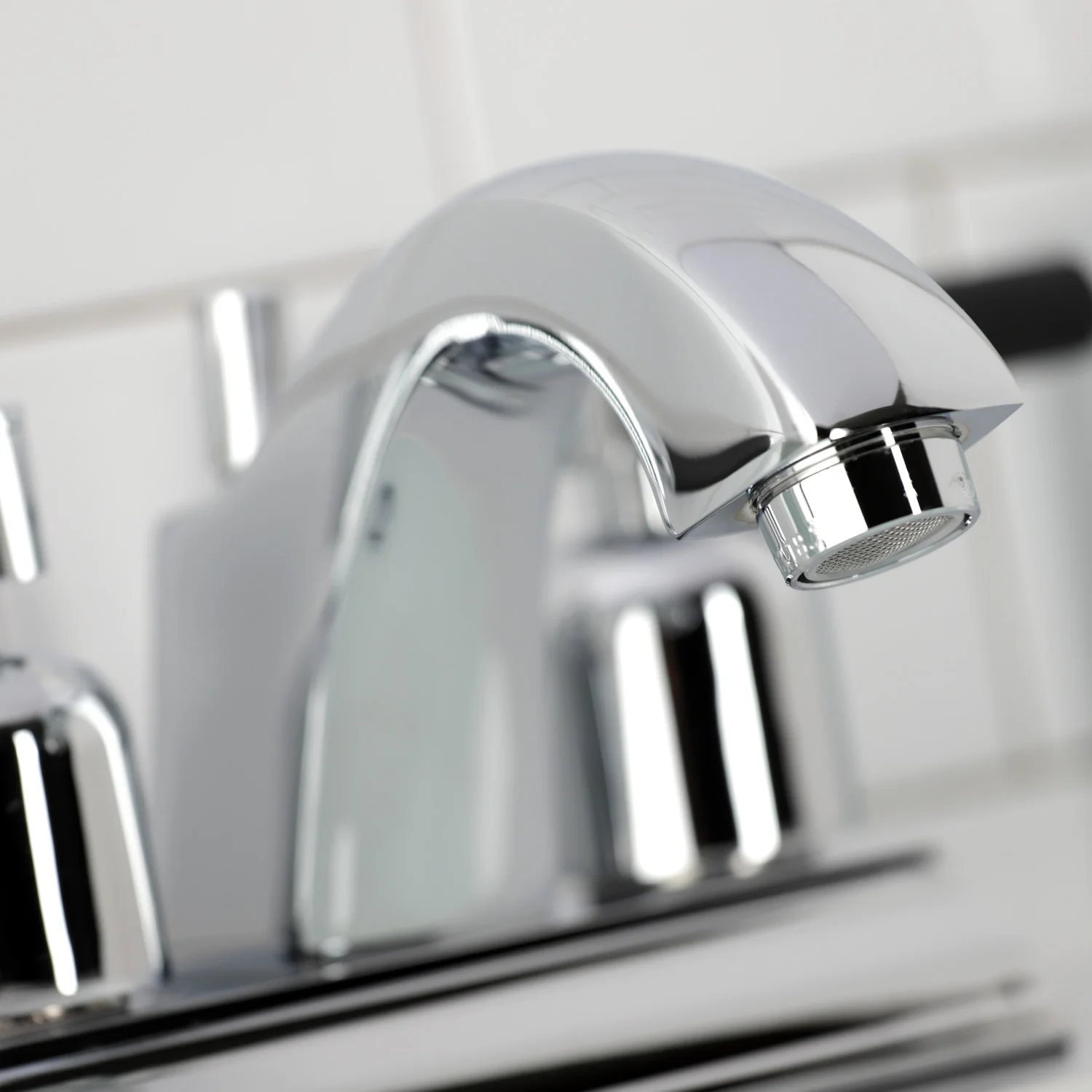 Kingston Tulare FSC4641DKL - Kaiser Double-Handle 3-Hole Deck Mount 4-Inch Centerset Bathroom Faucet with Pop-Up Drain, Polished Chrome - Image 9