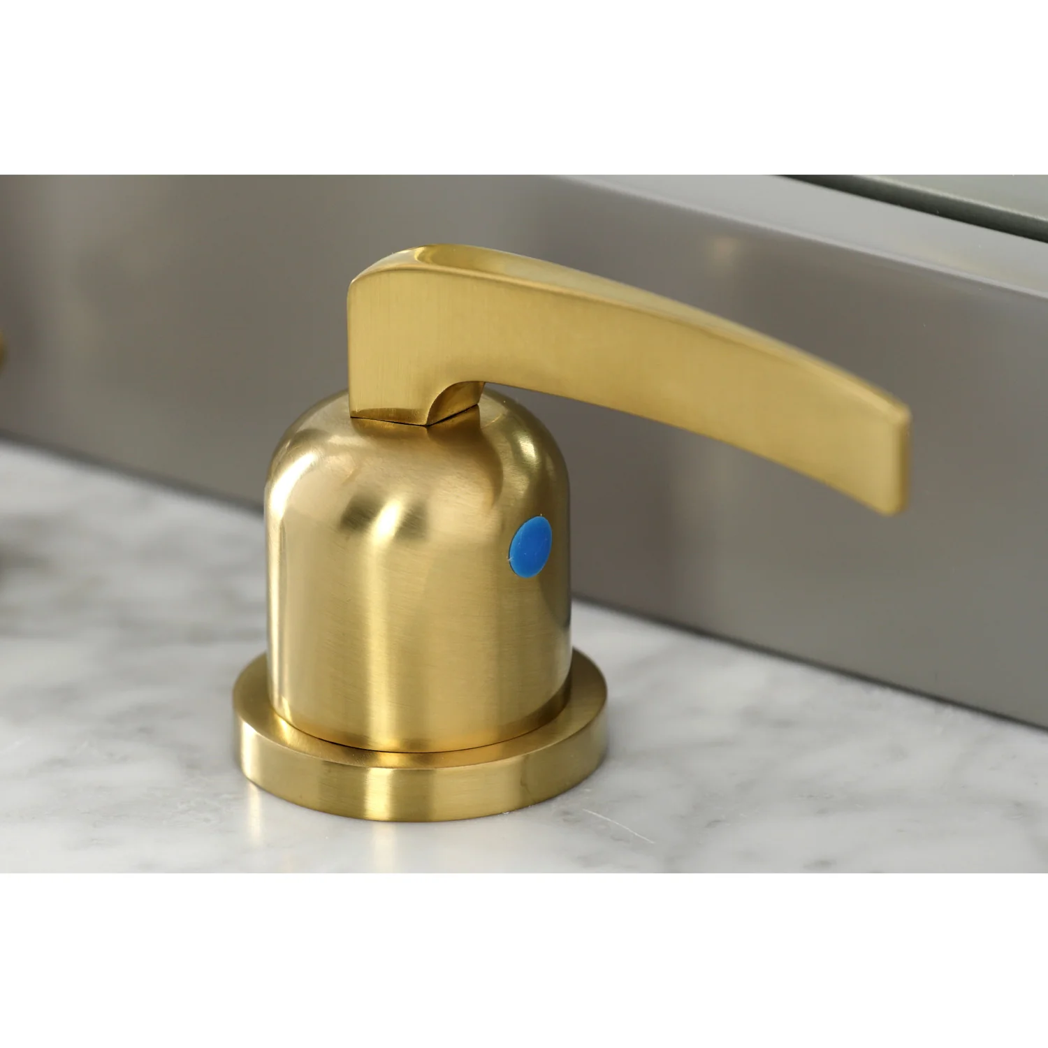 Kingston Sona FSC8923EFL - Centurion Two-Handle 3-Hole Deck Mount Widespread Bathroom Faucet with Brass Pop-Up, Brushed Brass - Image 2