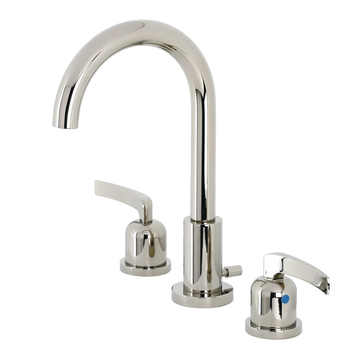 Kingston Sona FSC8929EFL - Centurion Two-Handle 3-Hole Deck Mount Widespread Bathroom Faucet with Brass Pop-Up, Polished Nickel