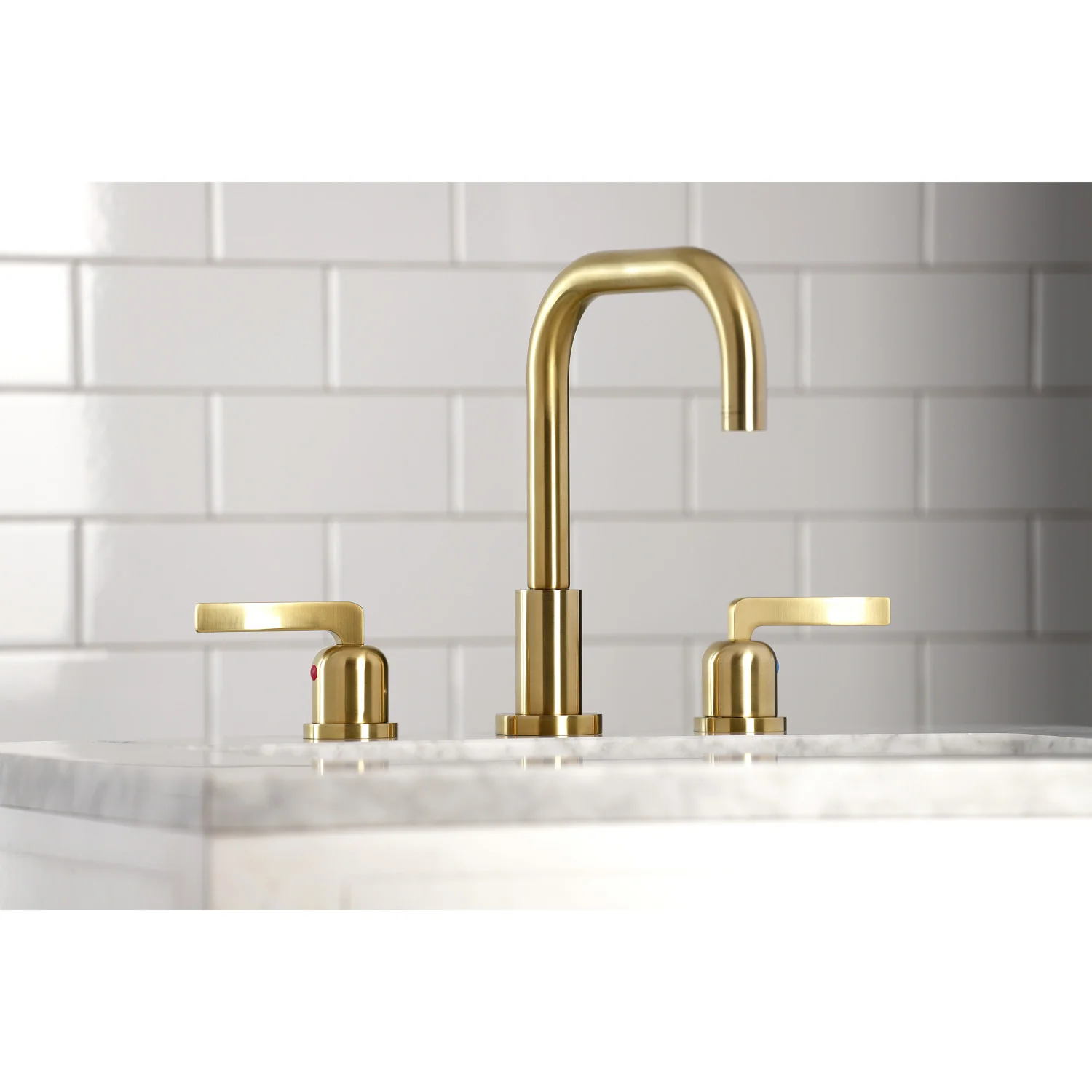 Kingston Sona FSC8933EFL - Centurion Two-Handle 3-Hole Deck Mount Widespread Bathroom Faucet with Brass Pop-Up, Brushed Brass - Image 7