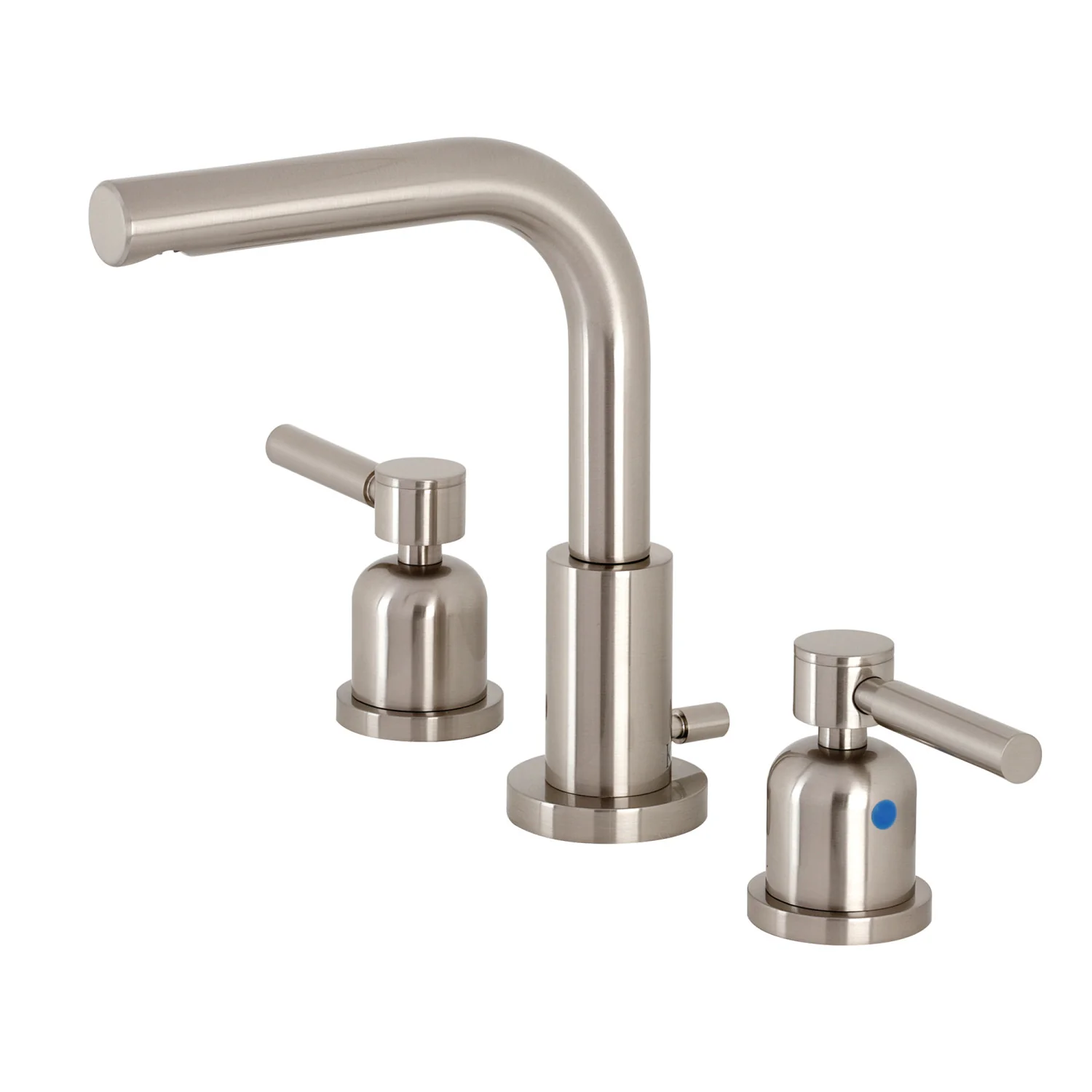 Kingston Sona FSC8958DL - Concord Two-Handle 3-Hole Deck Mount Widespread Bathroom Faucet with Brass Pop-Up, Brushed Nickel