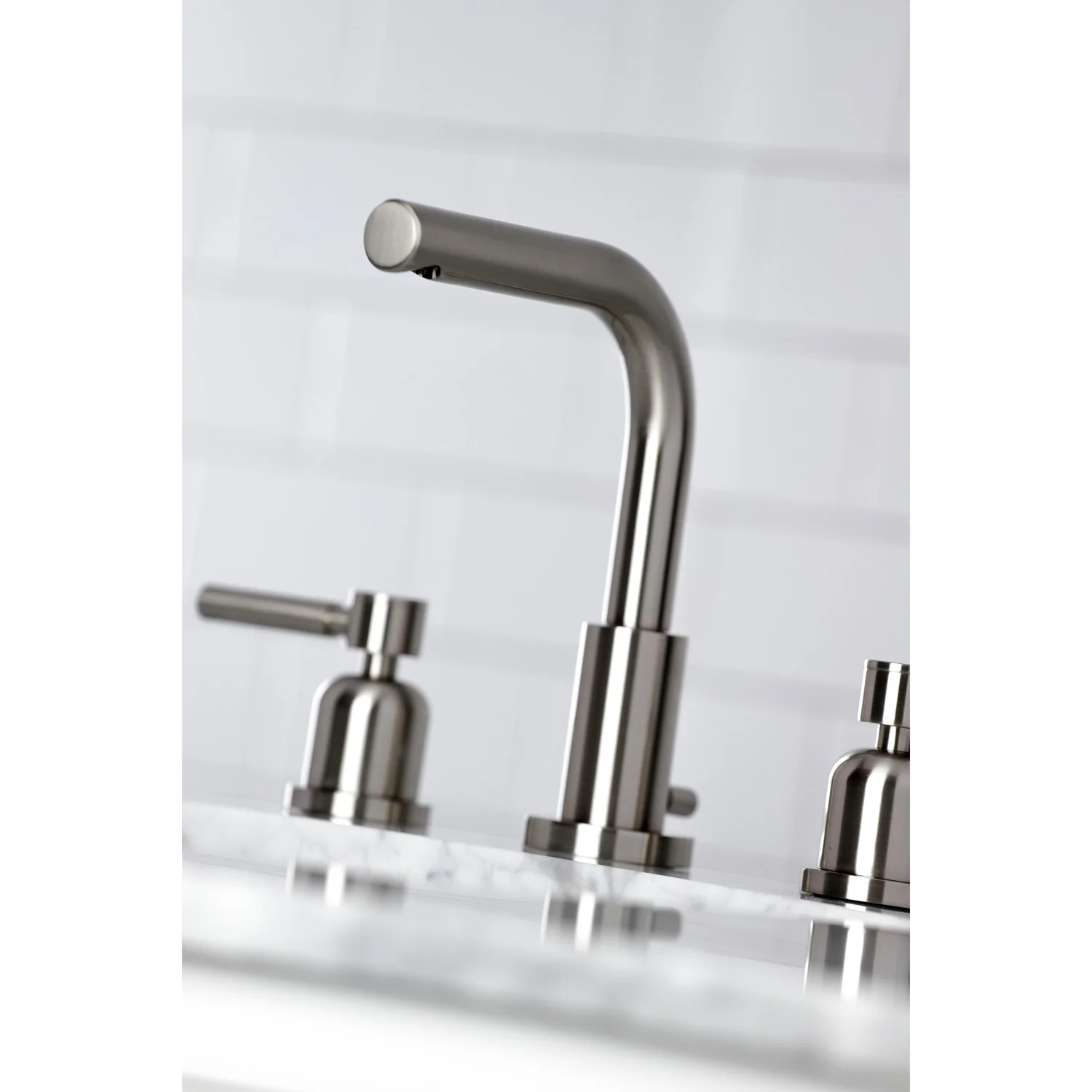 Kingston Sona FSC8958DL - Concord Two-Handle 3-Hole Deck Mount Widespread Bathroom Faucet with Brass Pop-Up, Brushed Nickel - Image 5